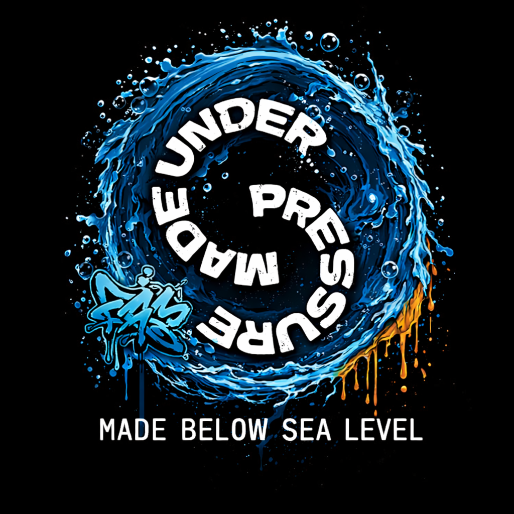 "Made under pressure. Made below sea level"