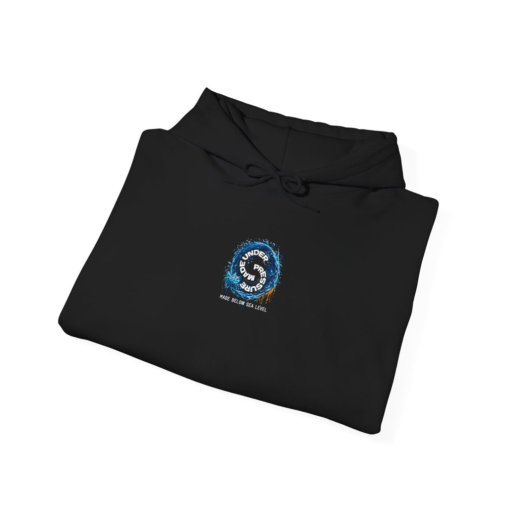 Poseidon surfs - "Made under pressure. Made below sea level."- Graphic hoodie