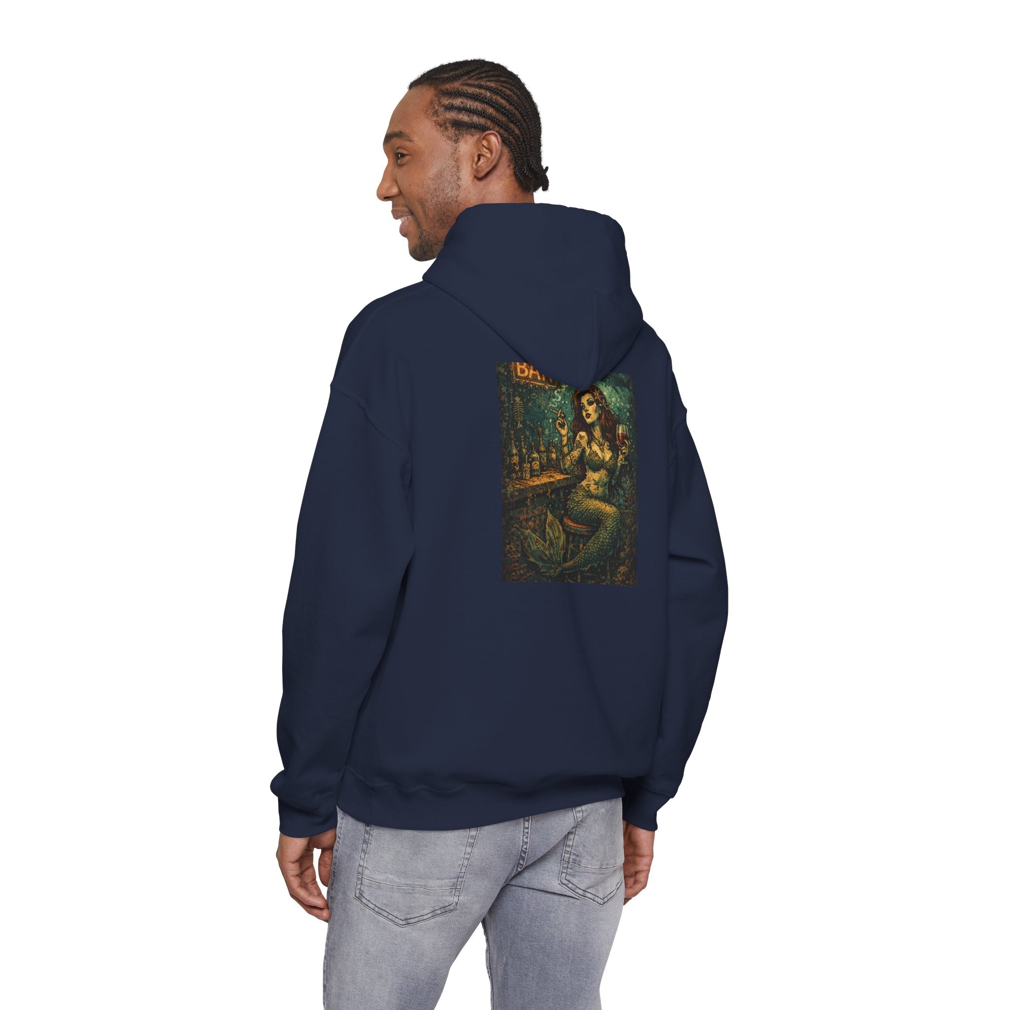 Mermaid at the Bar Graphic Hoodie