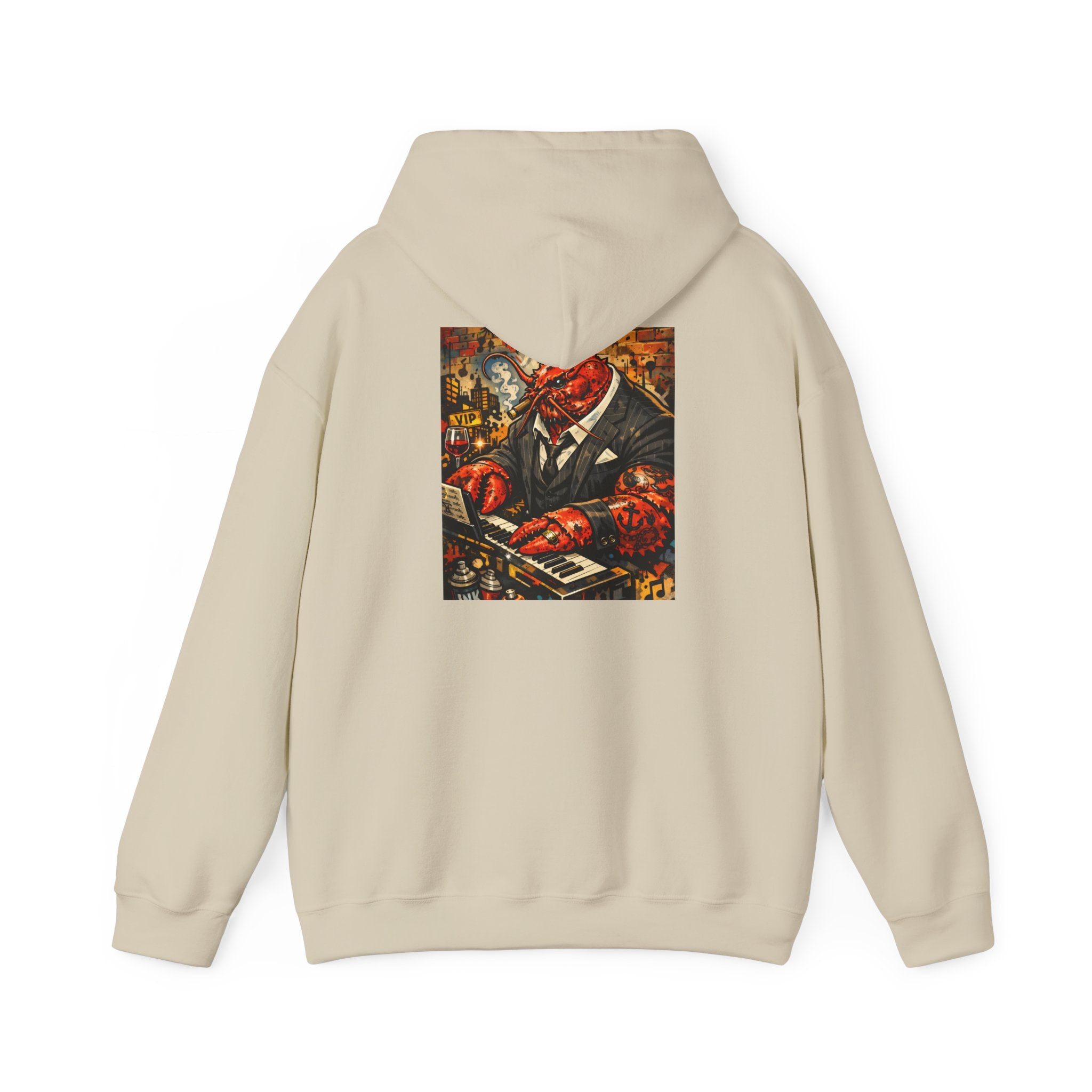 Lobster plays piano too - Graphic Hoodie