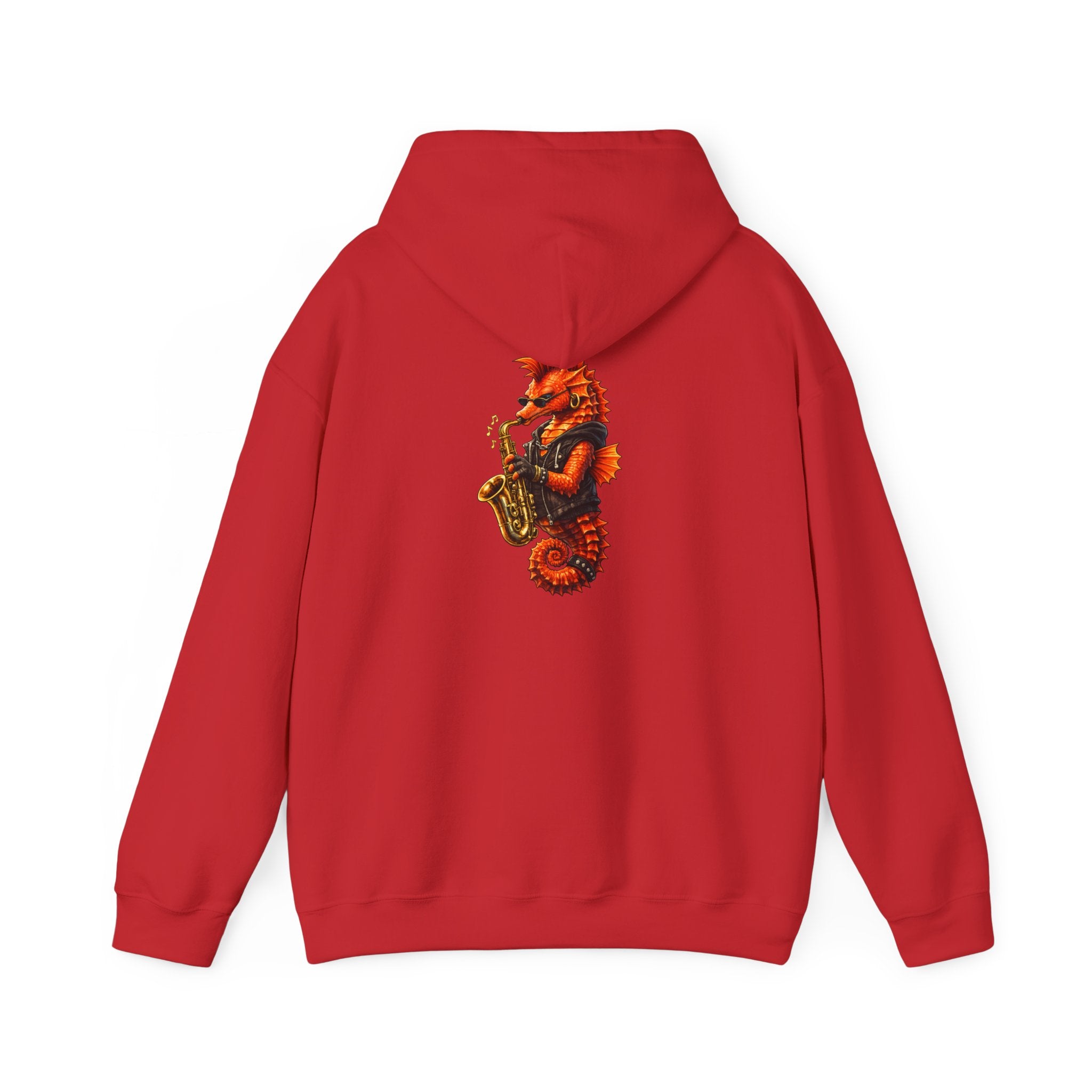 Seahorse on the sax - "Made under pressure. Made below sea level." - Graphic Hoodie