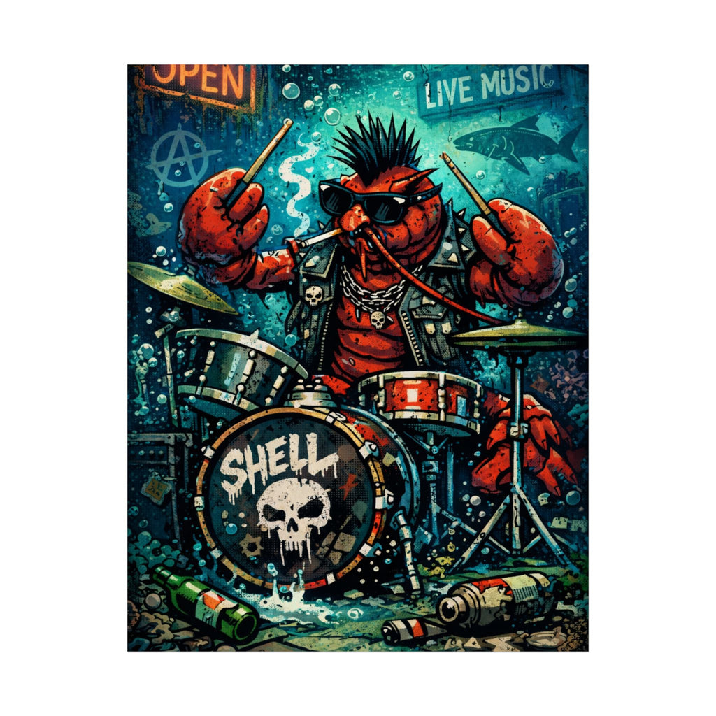 Drummer Lobster Art print - Poster