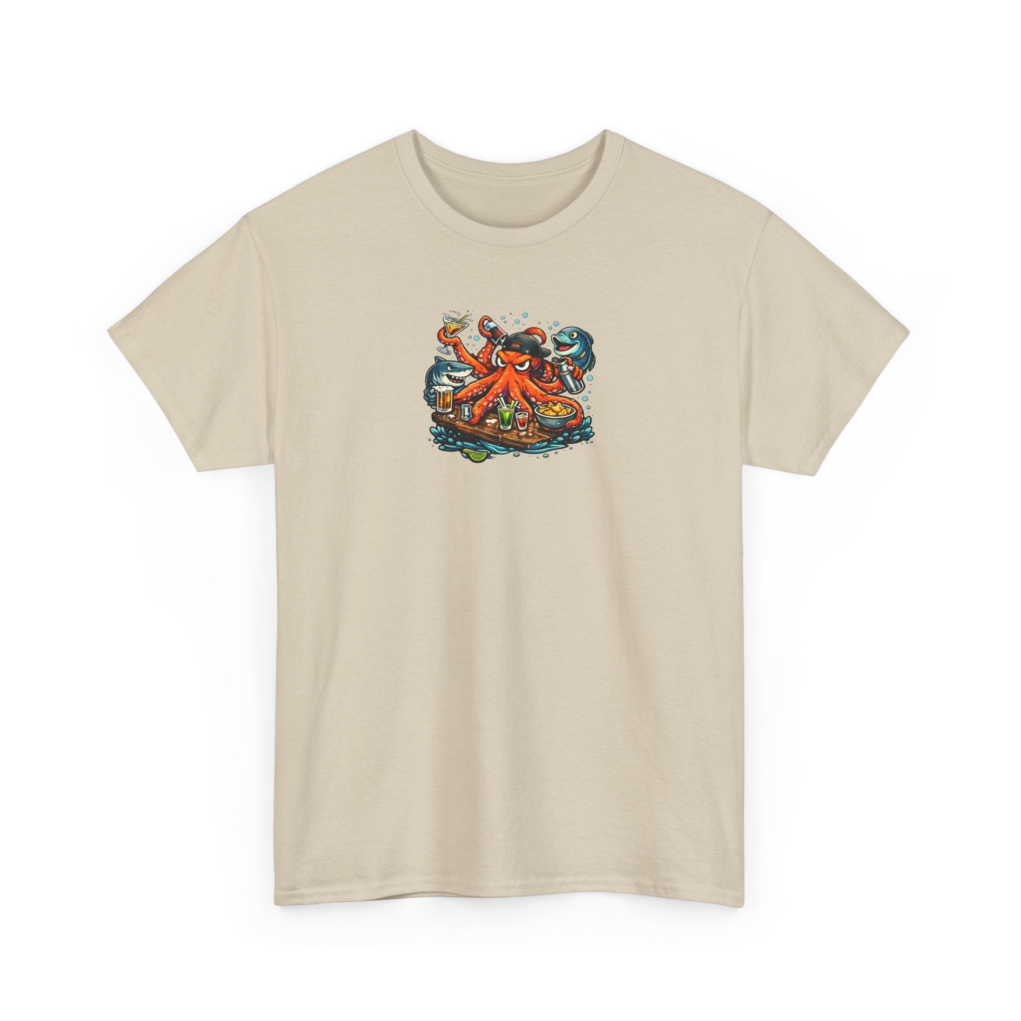 Octopus behind the bar multitasking - Graphic T-Shirt