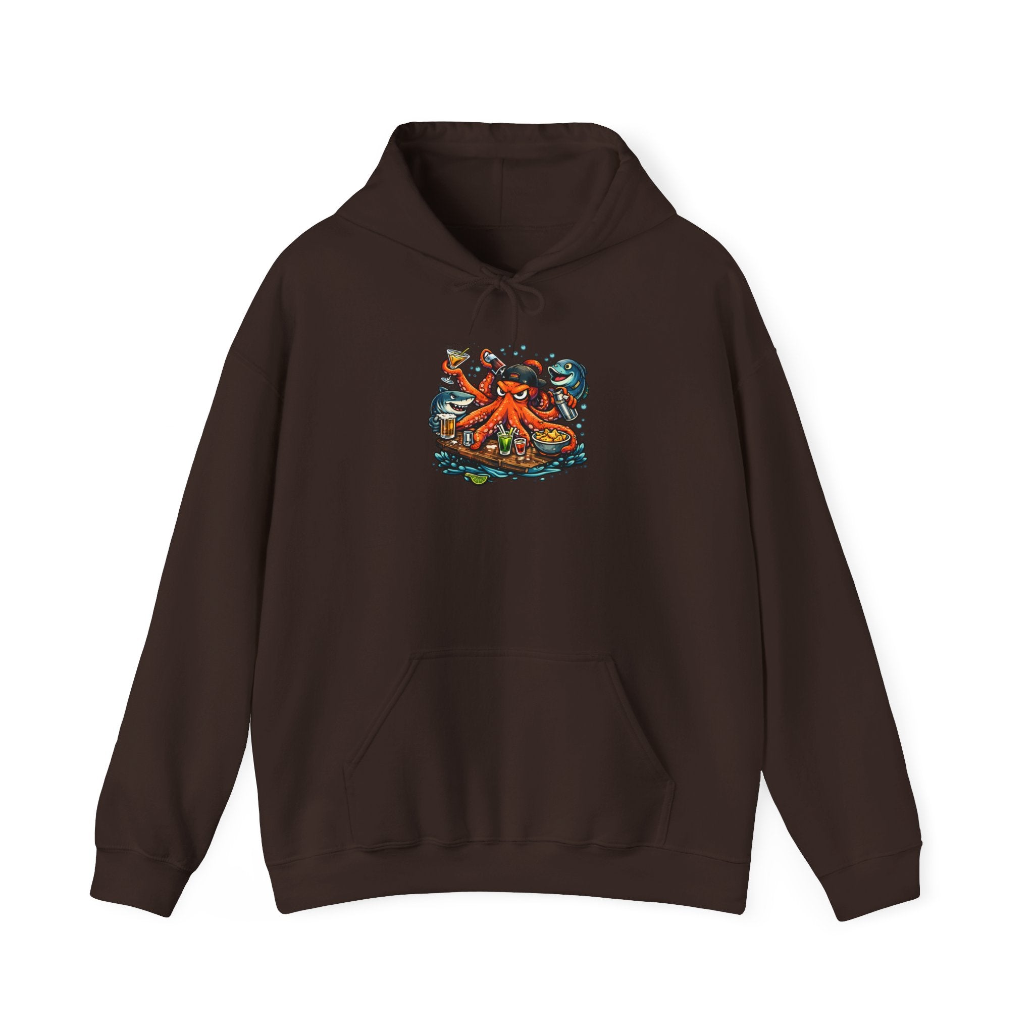 Octopus behind the bar multitasking - Graphic Hoodie