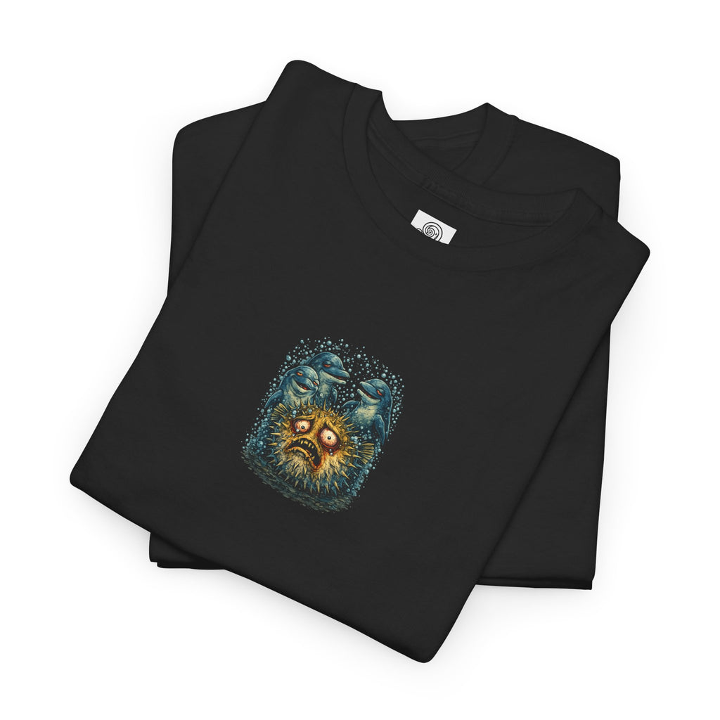 Pass the Puffer - Pufferfish Dolphin Graphic T - Shirt