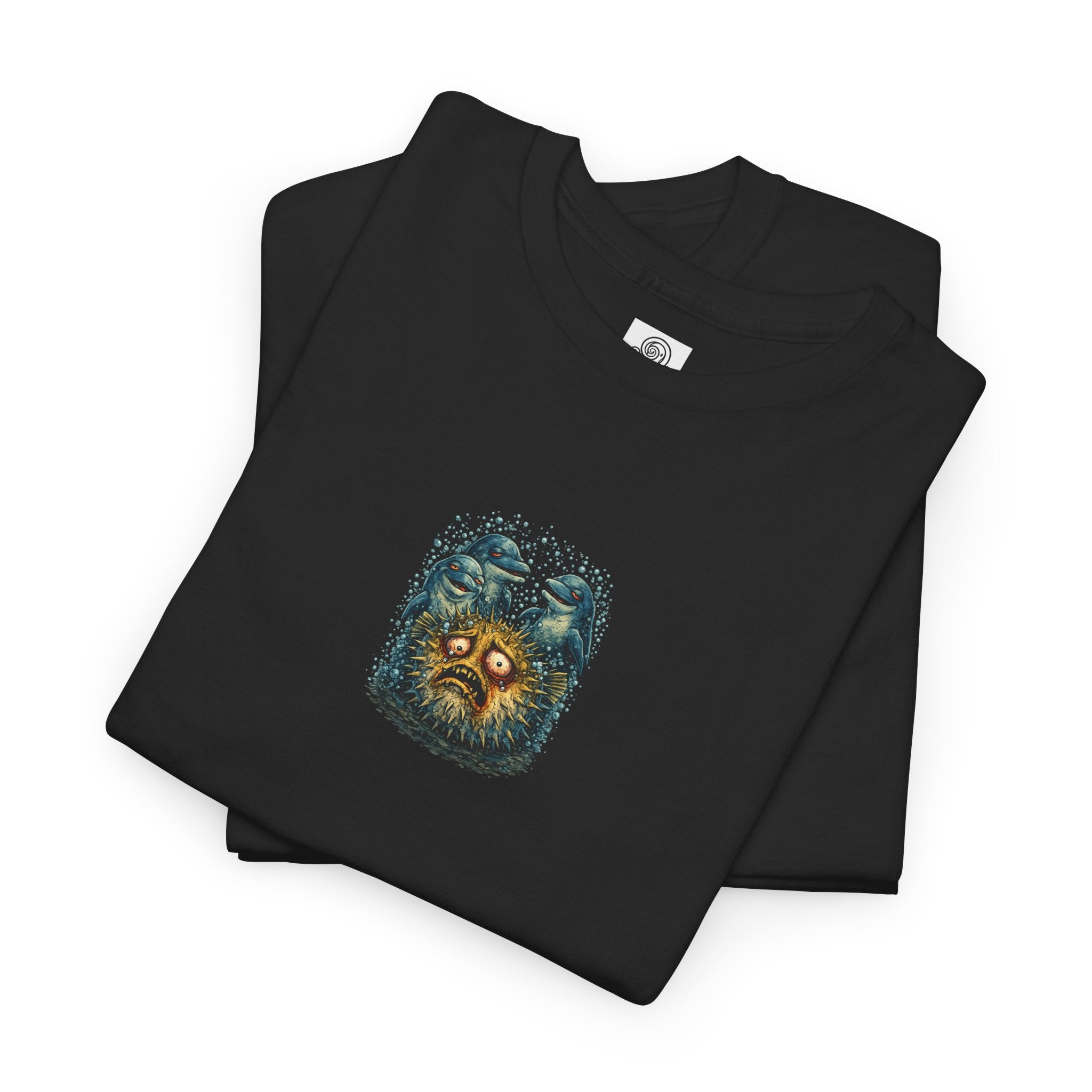 Pass the Puffer - Pufferfish Dolphin Graphic T - Shirt
