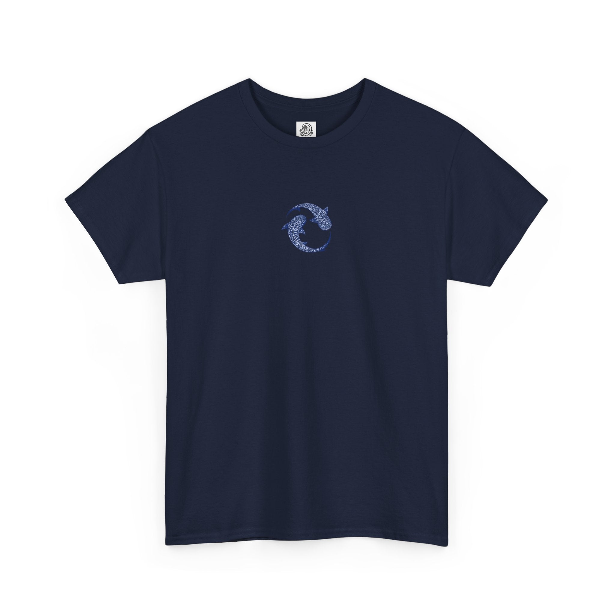 Blue Whale Yin Yang T‑Shirt - Intricate Tribal Graphic T-Shirt