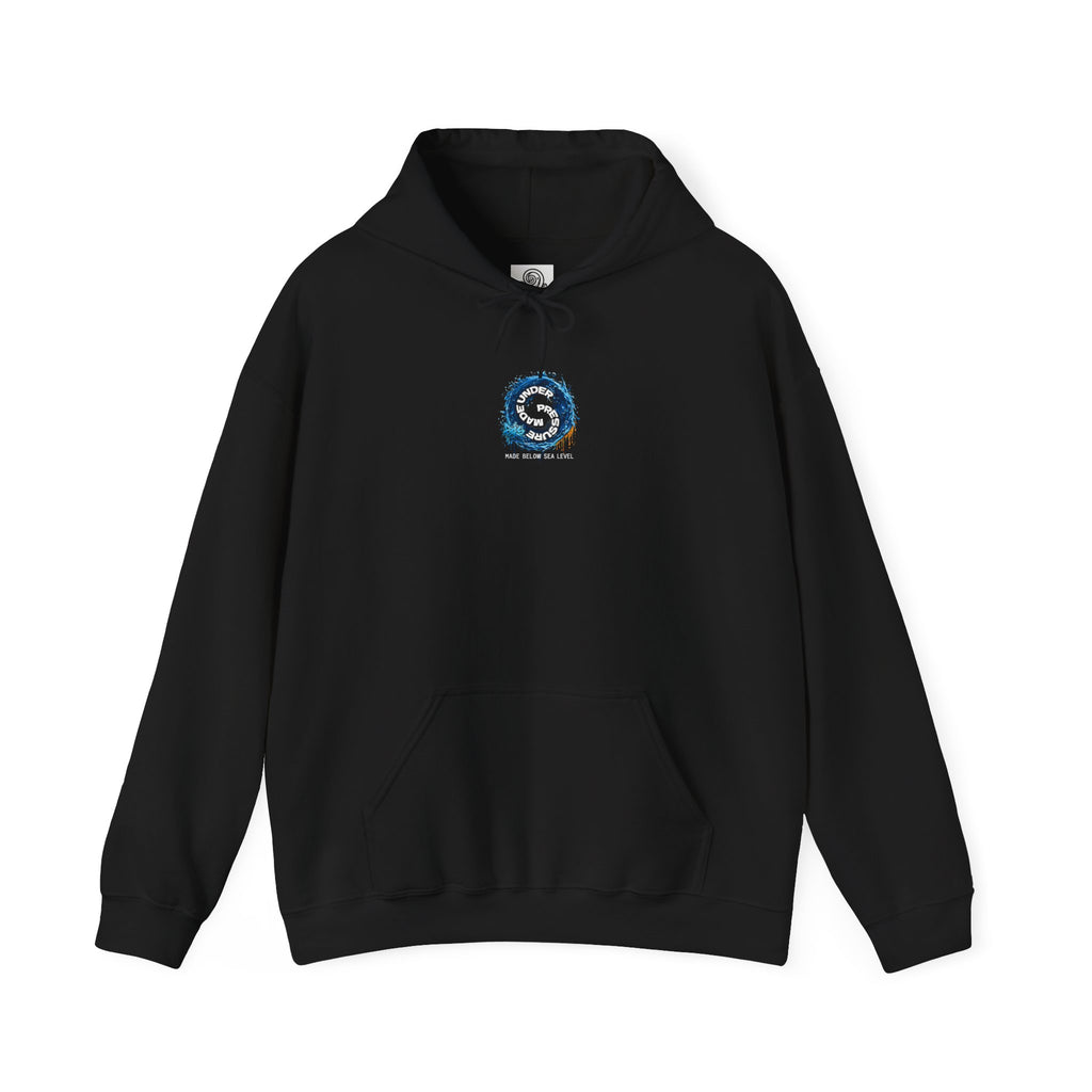 Poseidon surfs - "Made under pressure. Made below sea level."- Graphic hoodie