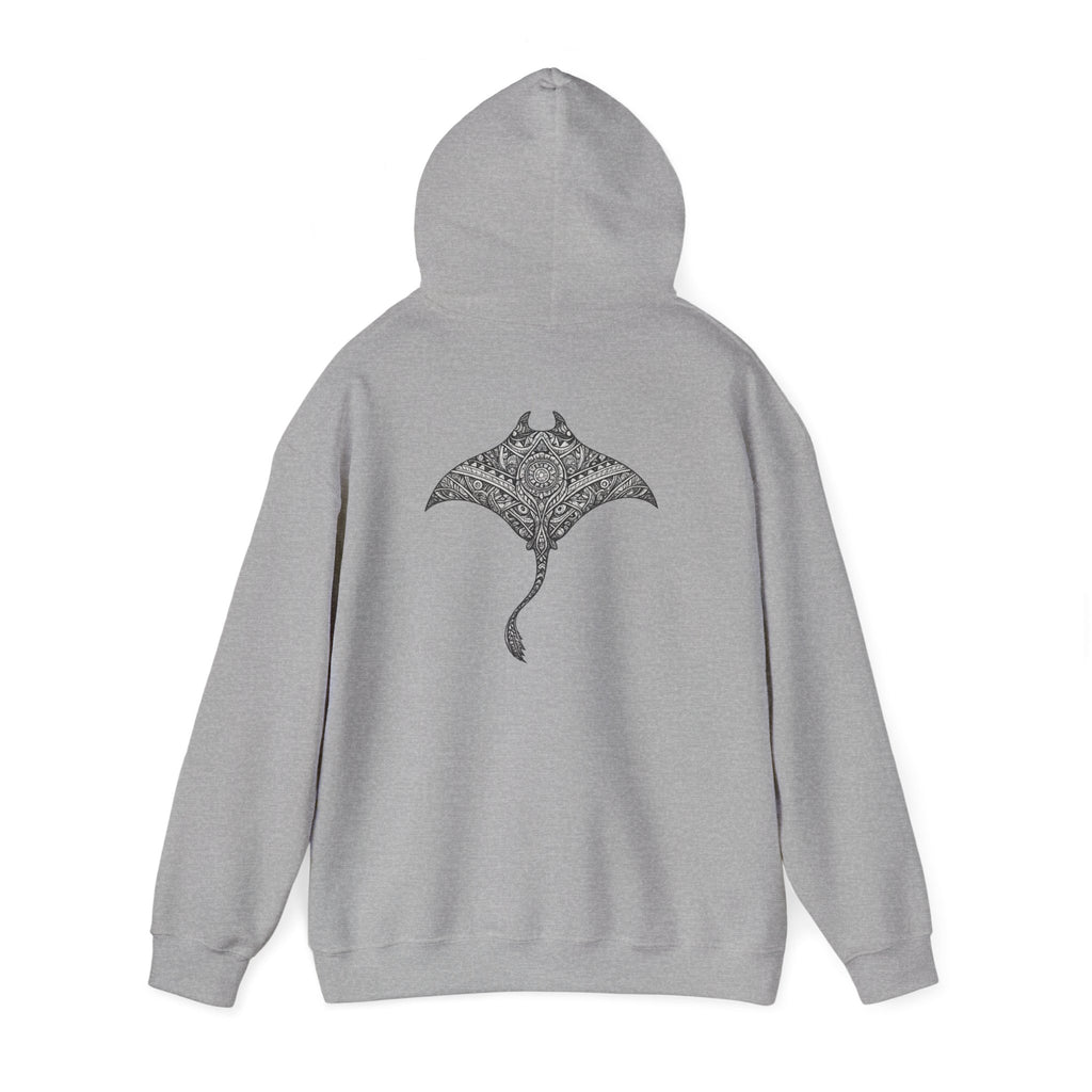 Mandala Manta Ray - "let the tide decide" - Graphic Hoodie