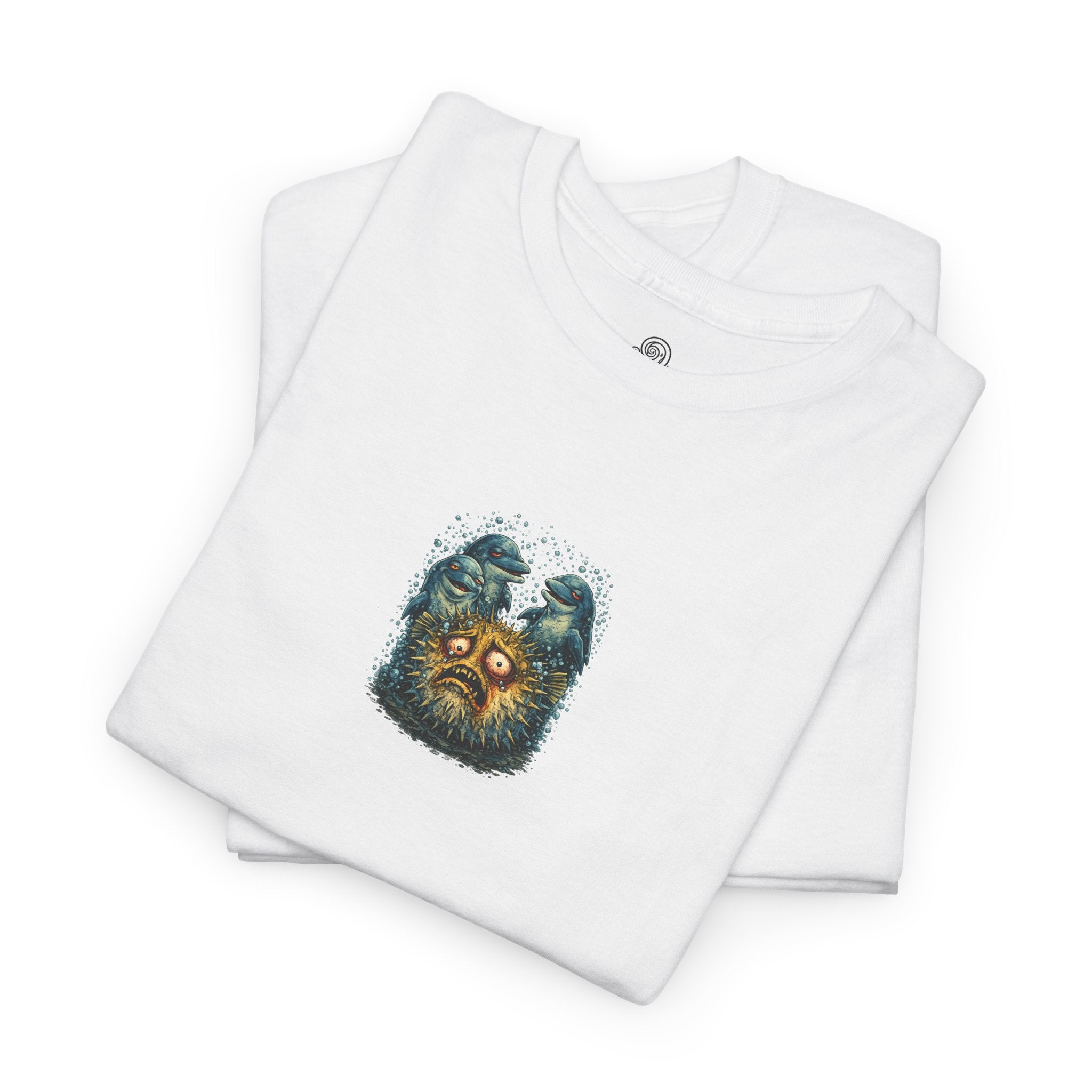 Pass the Puffer - Pufferfish Dolphin Graphic T - Shirt