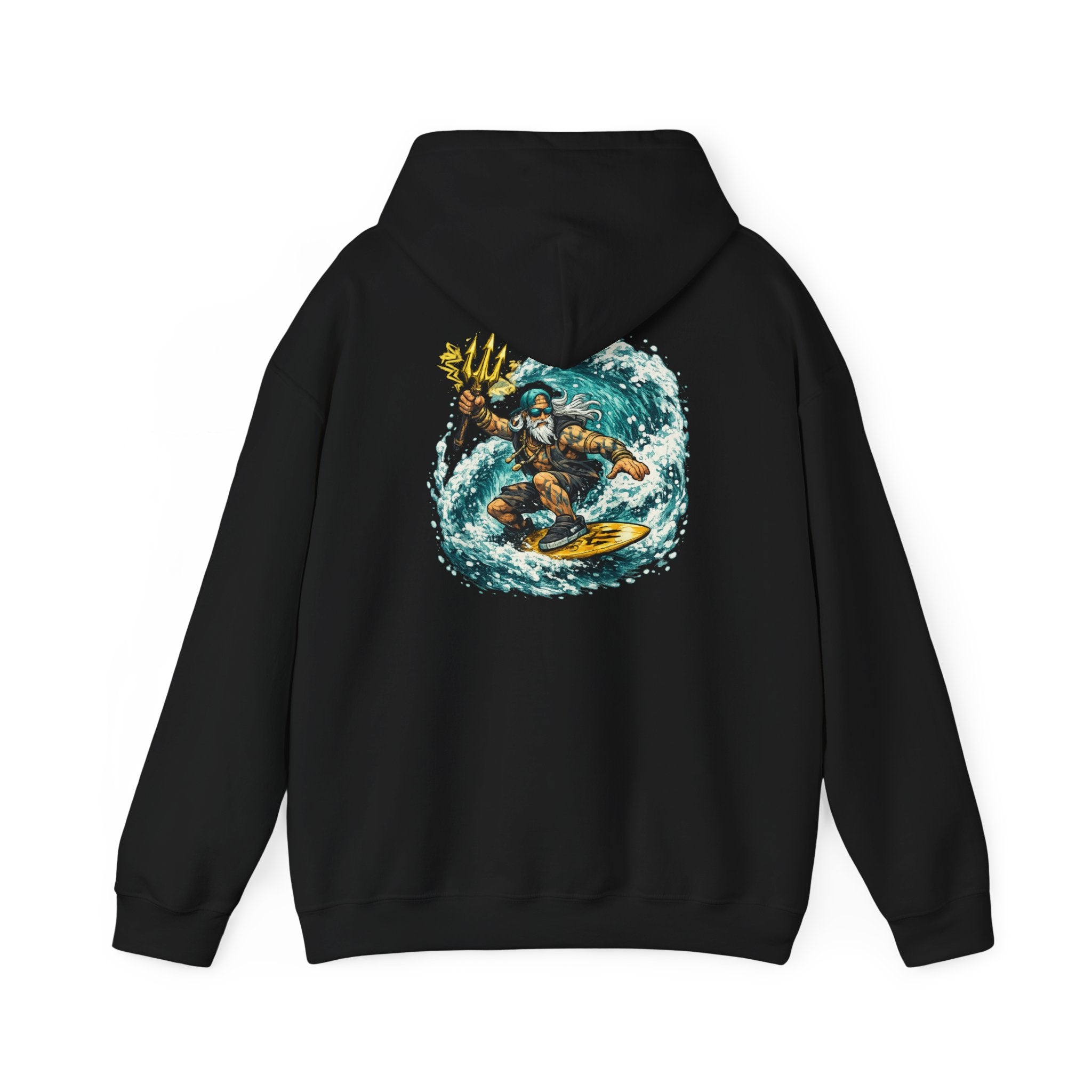 Poseidon surfs - "Made under pressure. Made below sea level."- Graphic hoodie