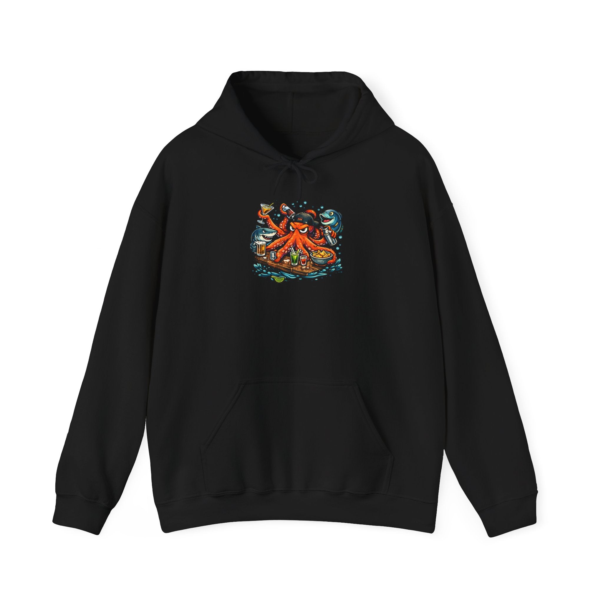 Octopus behind the bar multitasking - Graphic Hoodie