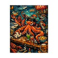 Octopus Bar Poster — Humorous Nautical Party Art Print