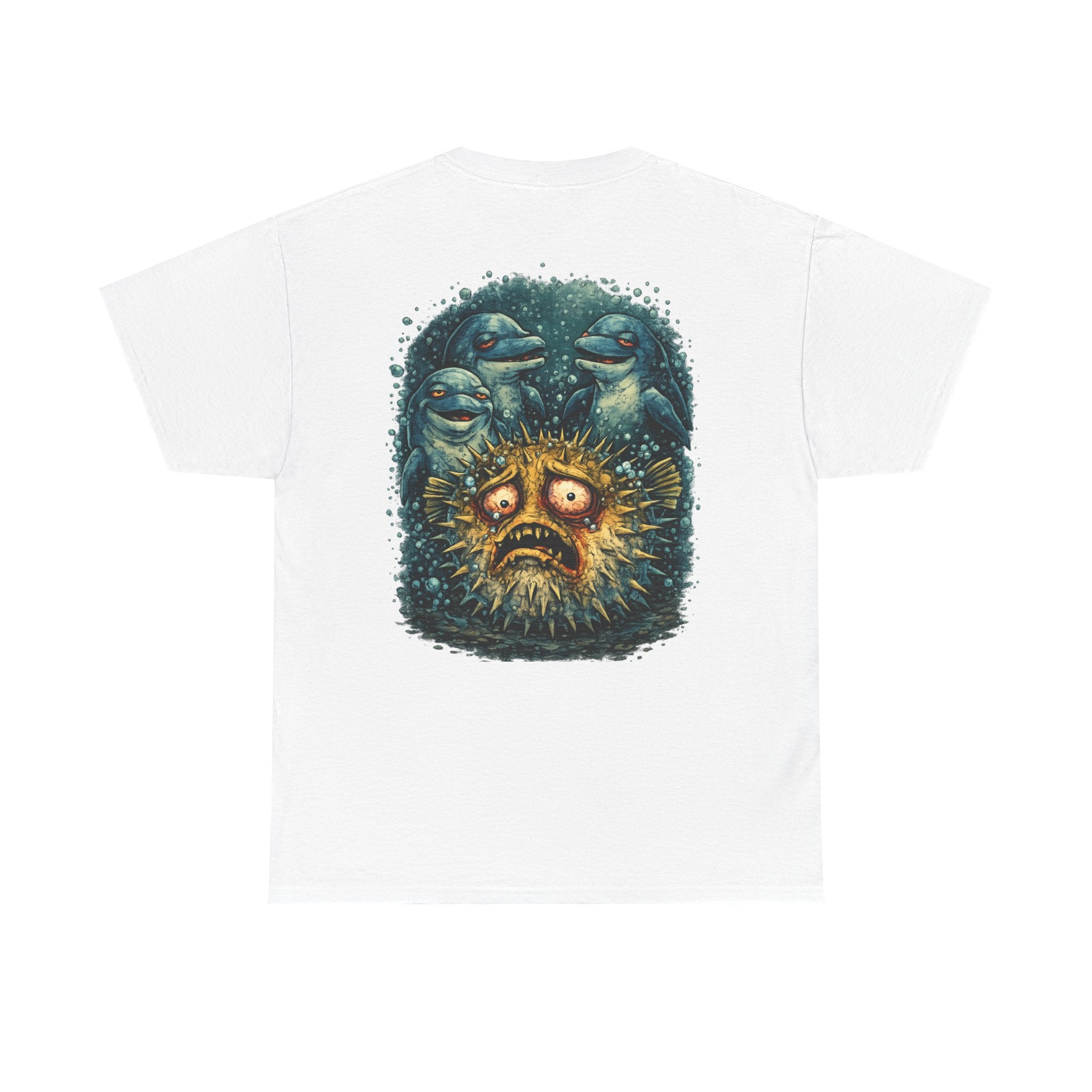 Pass the Puffer - Pufferfish Dolphin Graphic T - Shirt