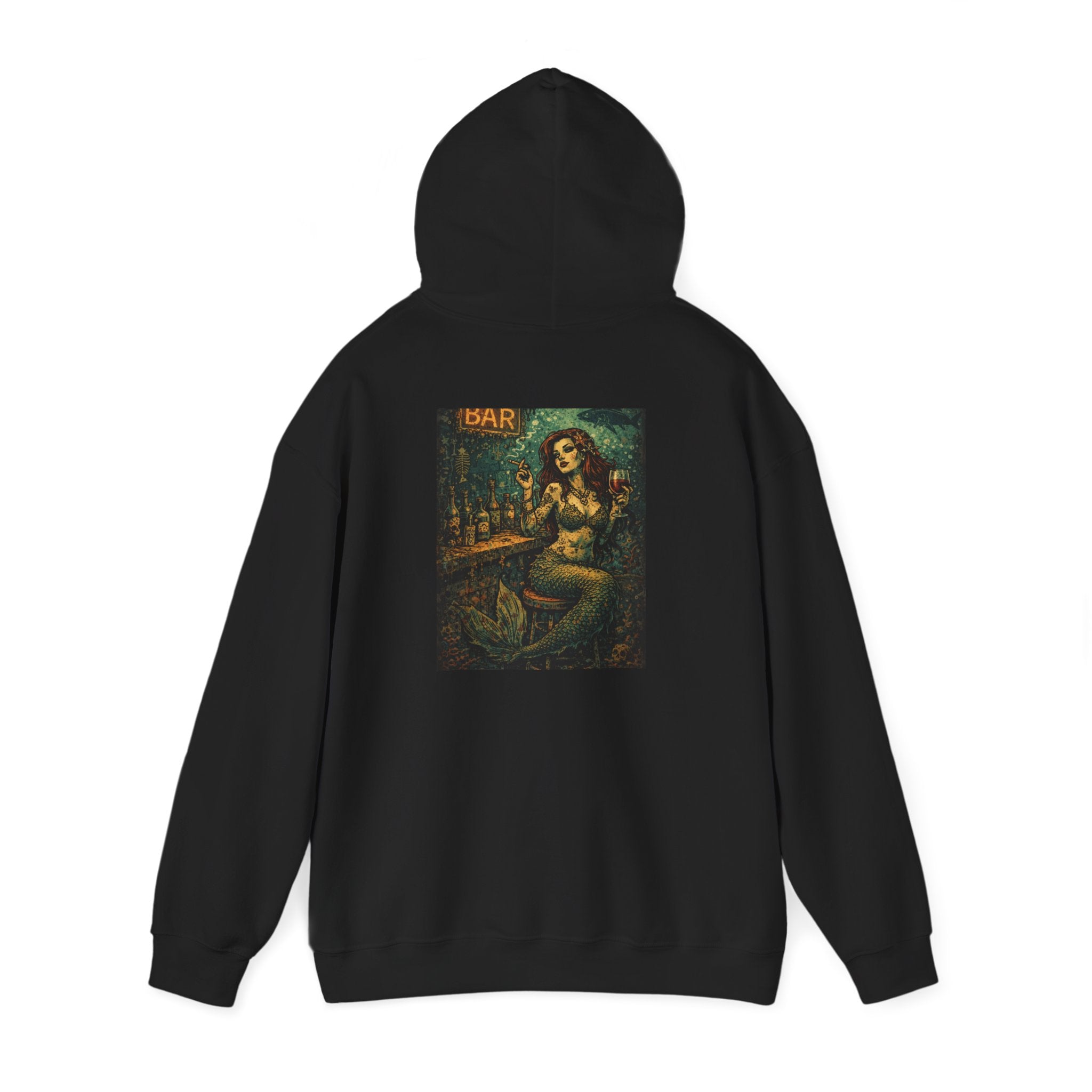 Mermaid at the Bar Graphic Hoodie
