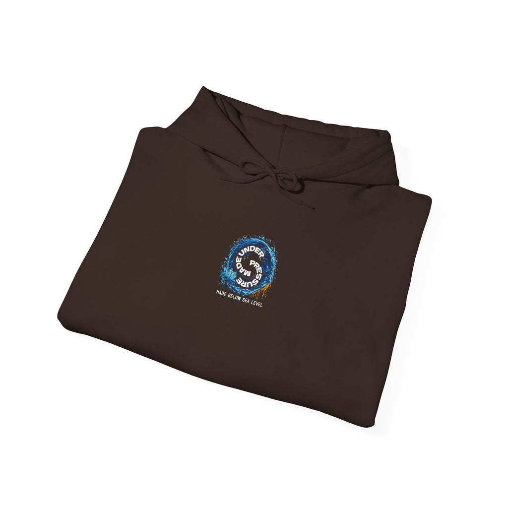 Poseidon surfs - "Made under pressure. Made below sea level."- Graphic hoodie
