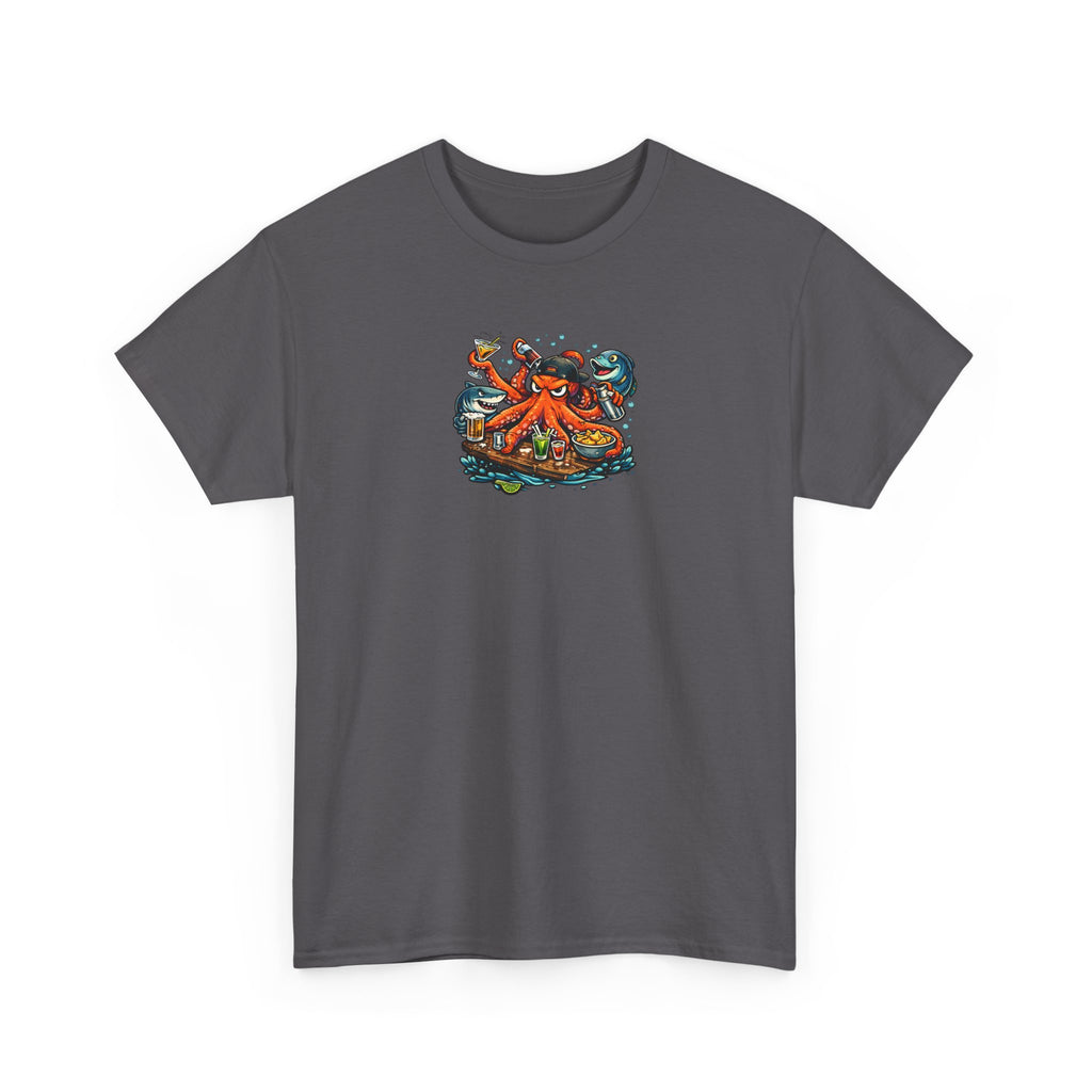 Octopus behind the bar multitasking - Graphic T-Shirt