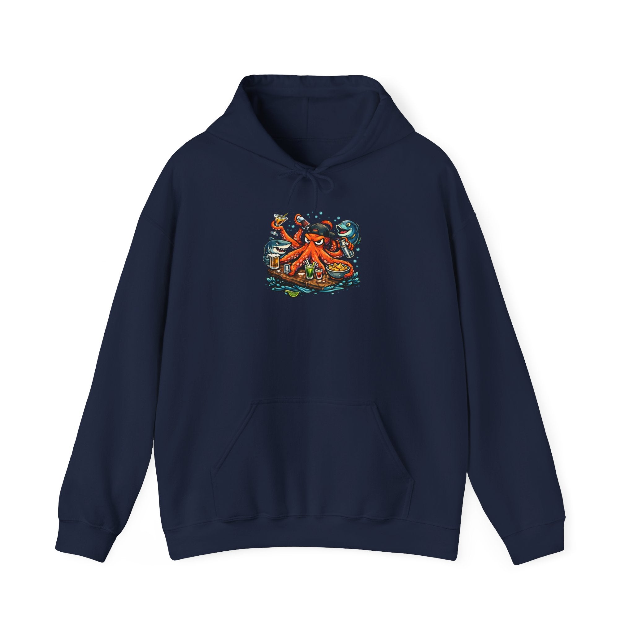 Octopus behind the bar multitasking - Graphic Hoodie