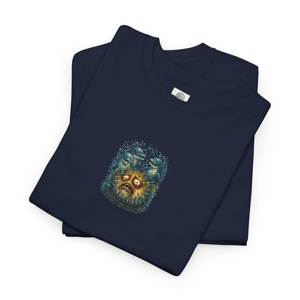 Pass the Puffer - Pufferfish Dolphin Graphic T - Shirt