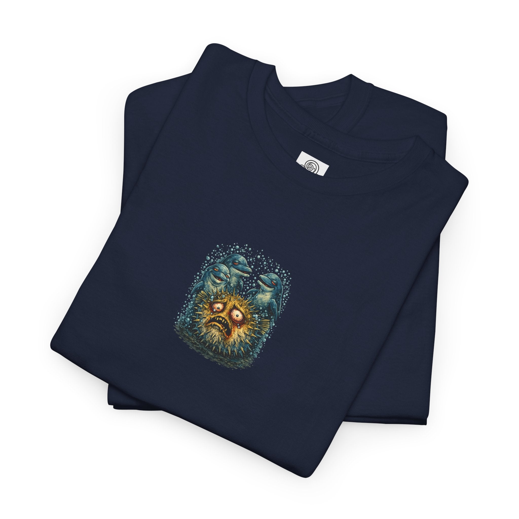 Pass the Puffer - Pufferfish Dolphin Graphic T - Shirt