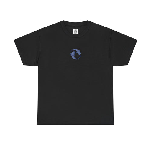 Blue Whale Yin Yang T‑Shirt - Intricate Tribal Graphic T-Shirt