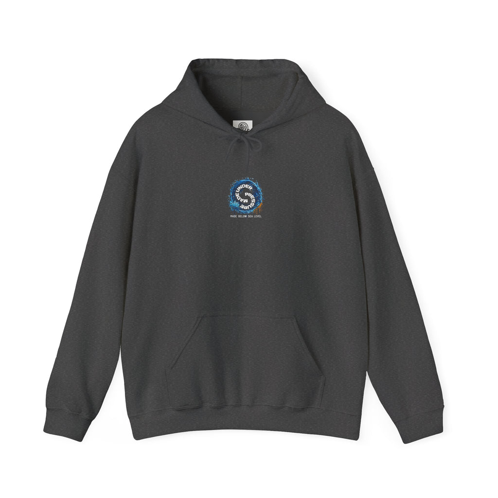Seahorse on the sax - "Made under pressure. Made below sea level." - Graphic Hoodie