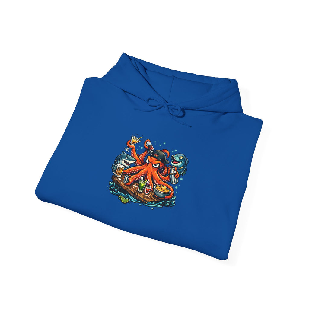 Octopus behind the bar multitasking - Graphic Hoodie