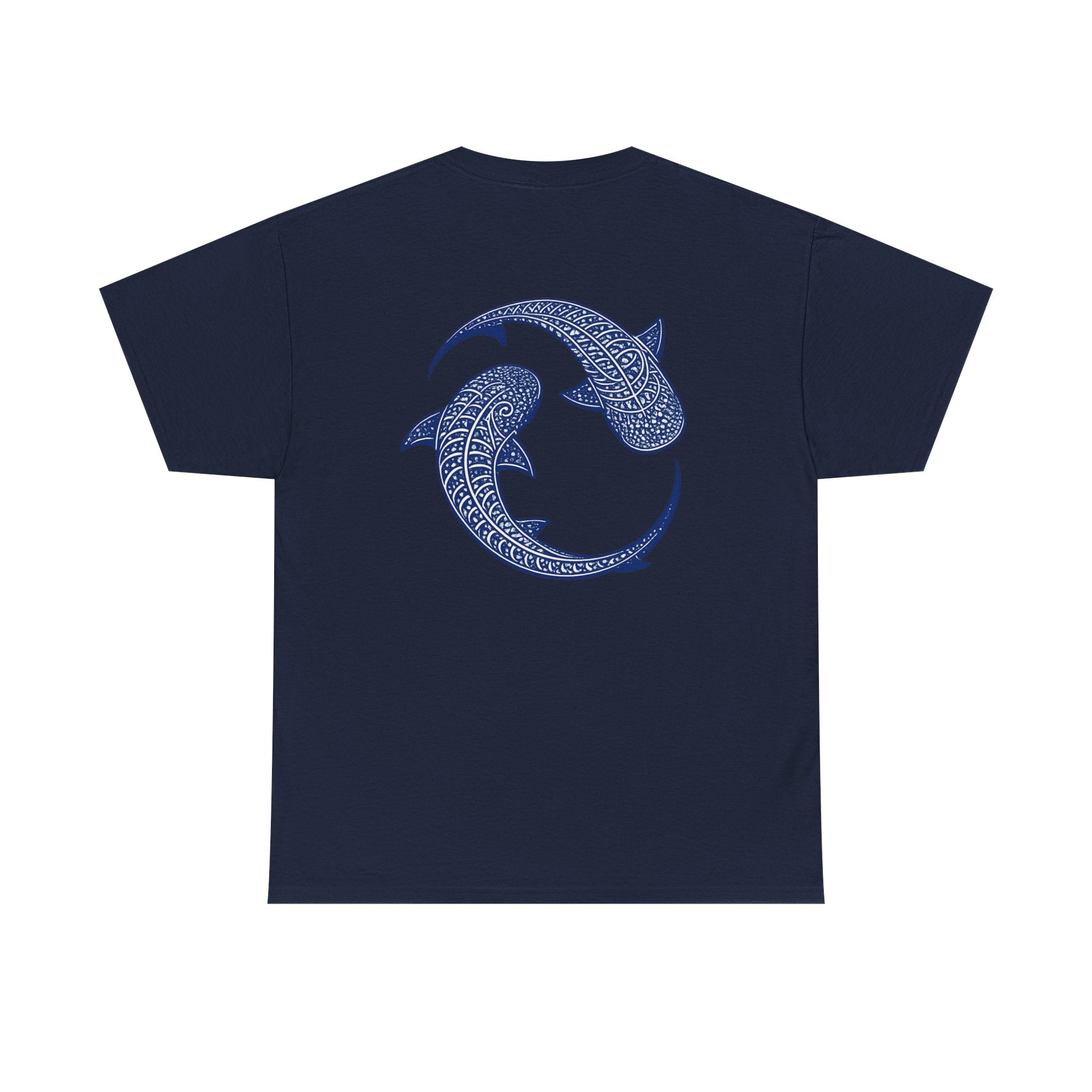Blue Whale Yin Yang T‑Shirt - Intricate Tribal Graphic T-Shirt