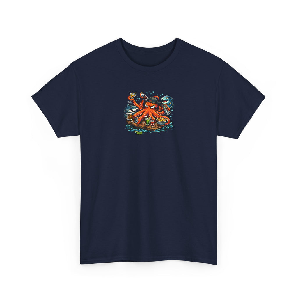 Octopus behind the bar multitasking - Graphic T-Shirt