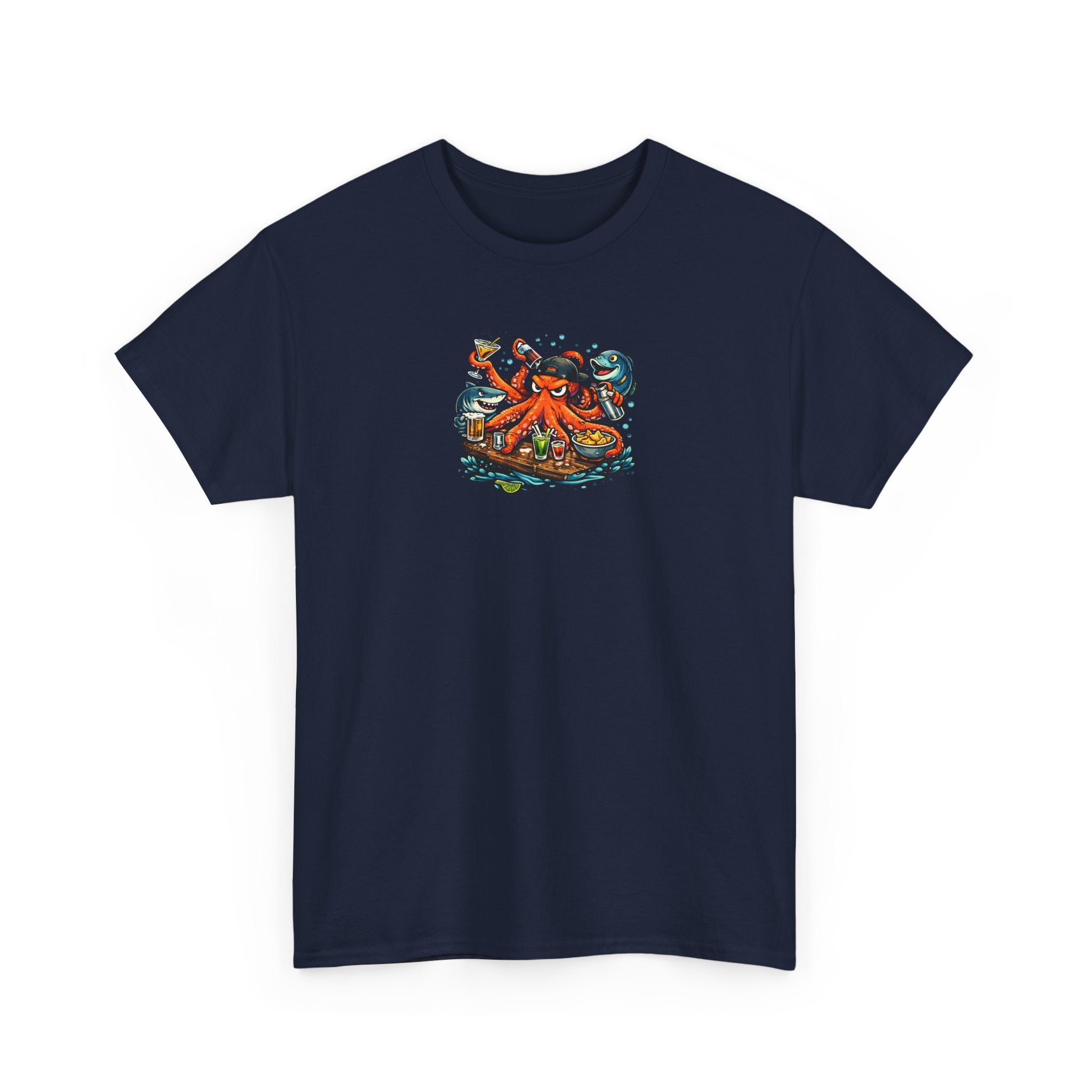 Octopus behind the bar multitasking - Graphic T-Shirt