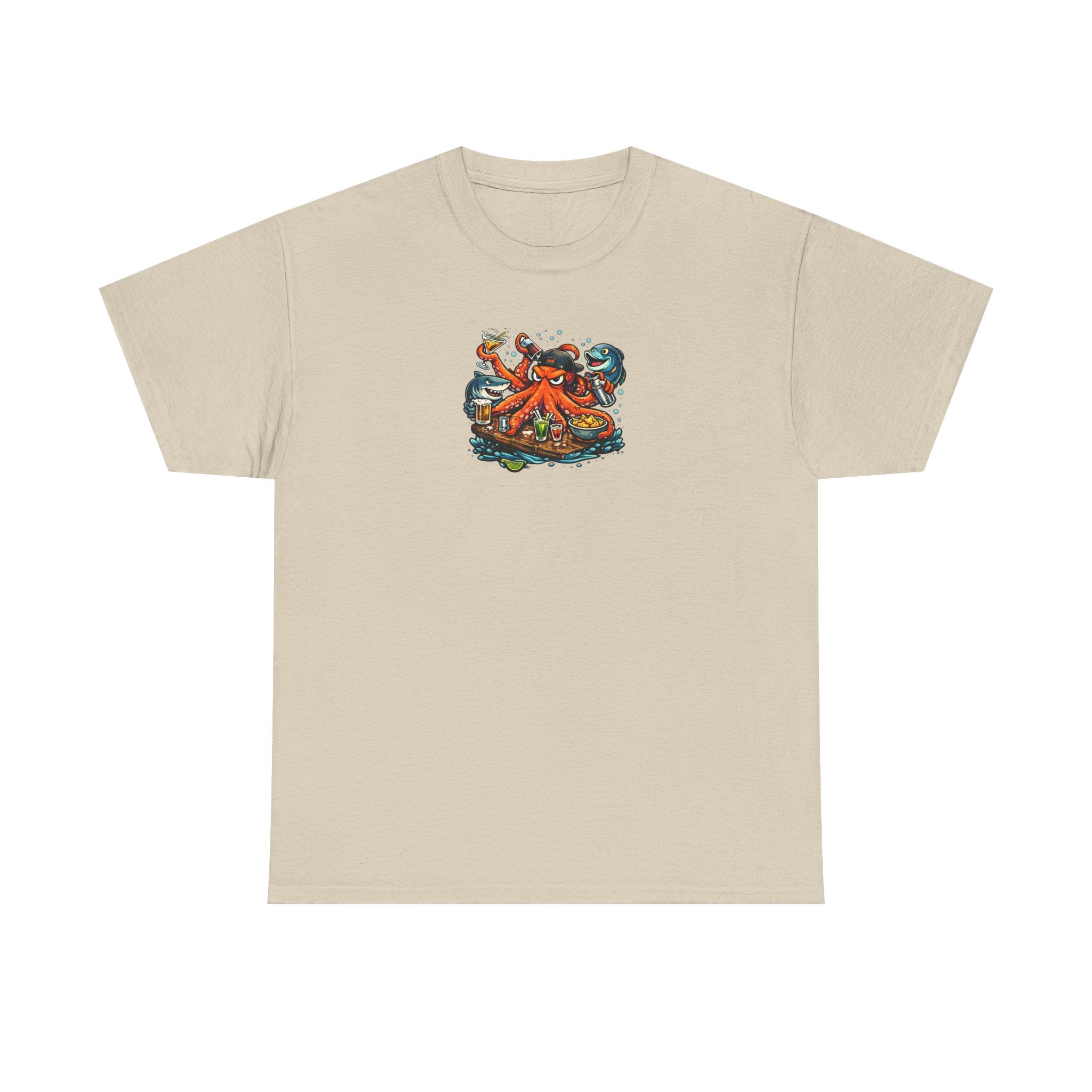 Octopus behind the bar multitasking - Graphic T-Shirt