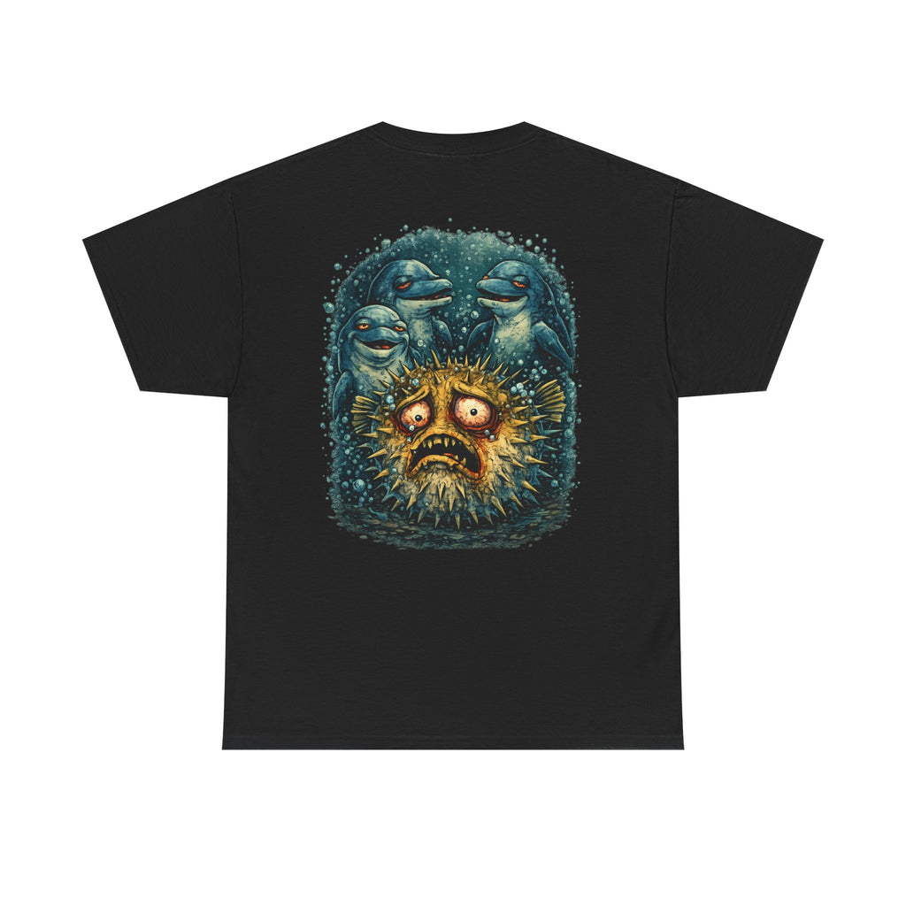 Pass the Puffer - Pufferfish Dolphin Graphic T - Shirt