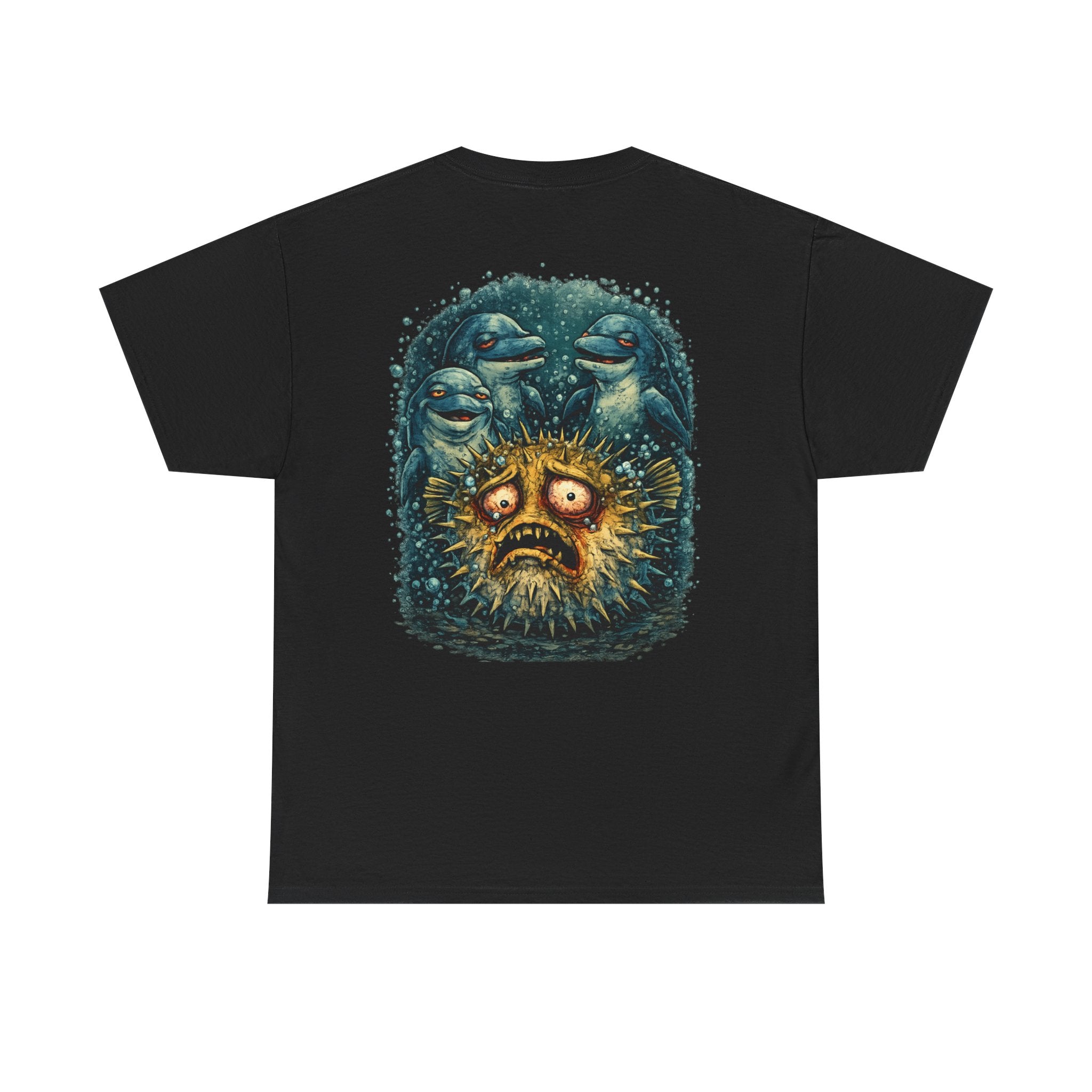Pass the Puffer - Pufferfish Dolphin Graphic T - Shirt