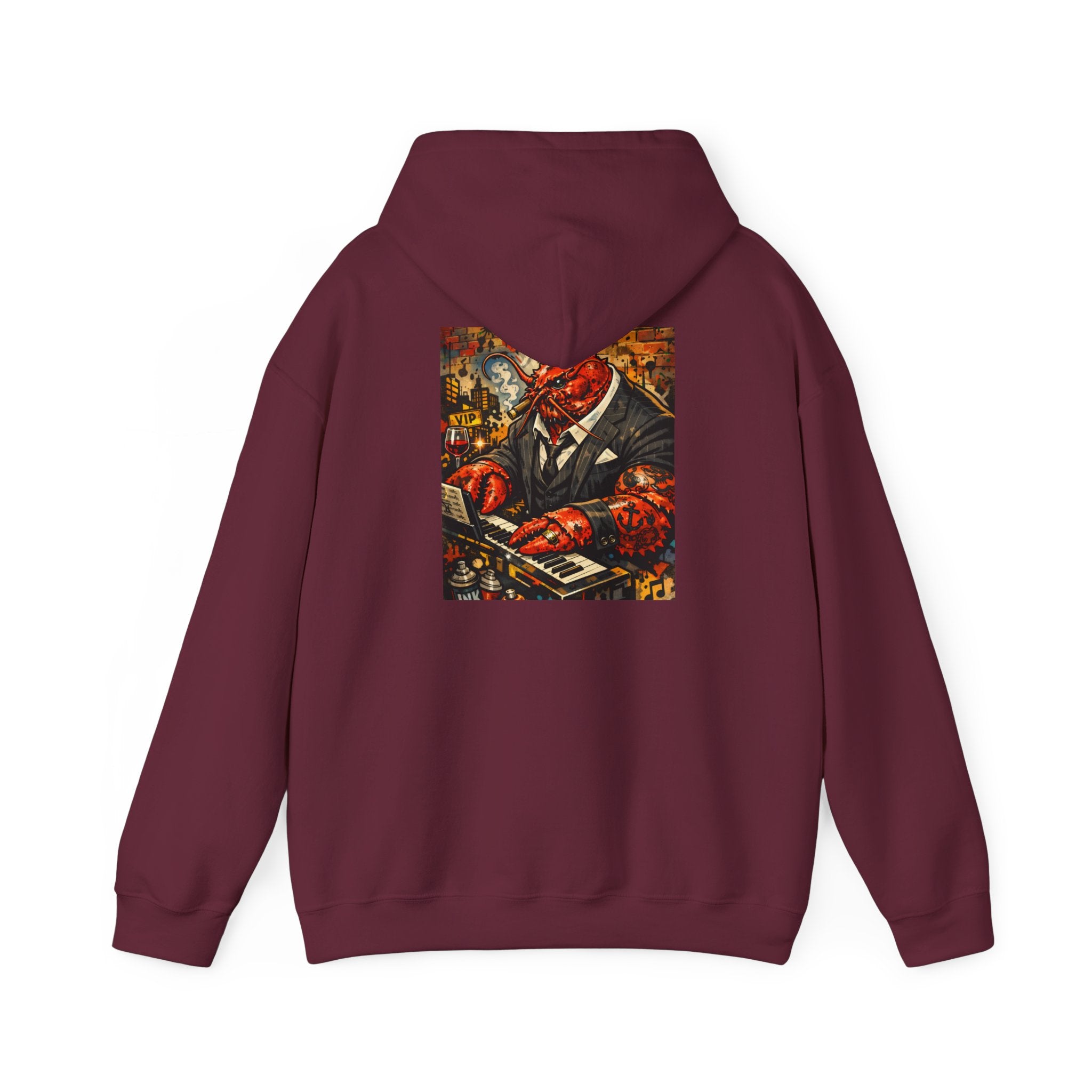 Lobster plays piano too - Graphic Hoodie