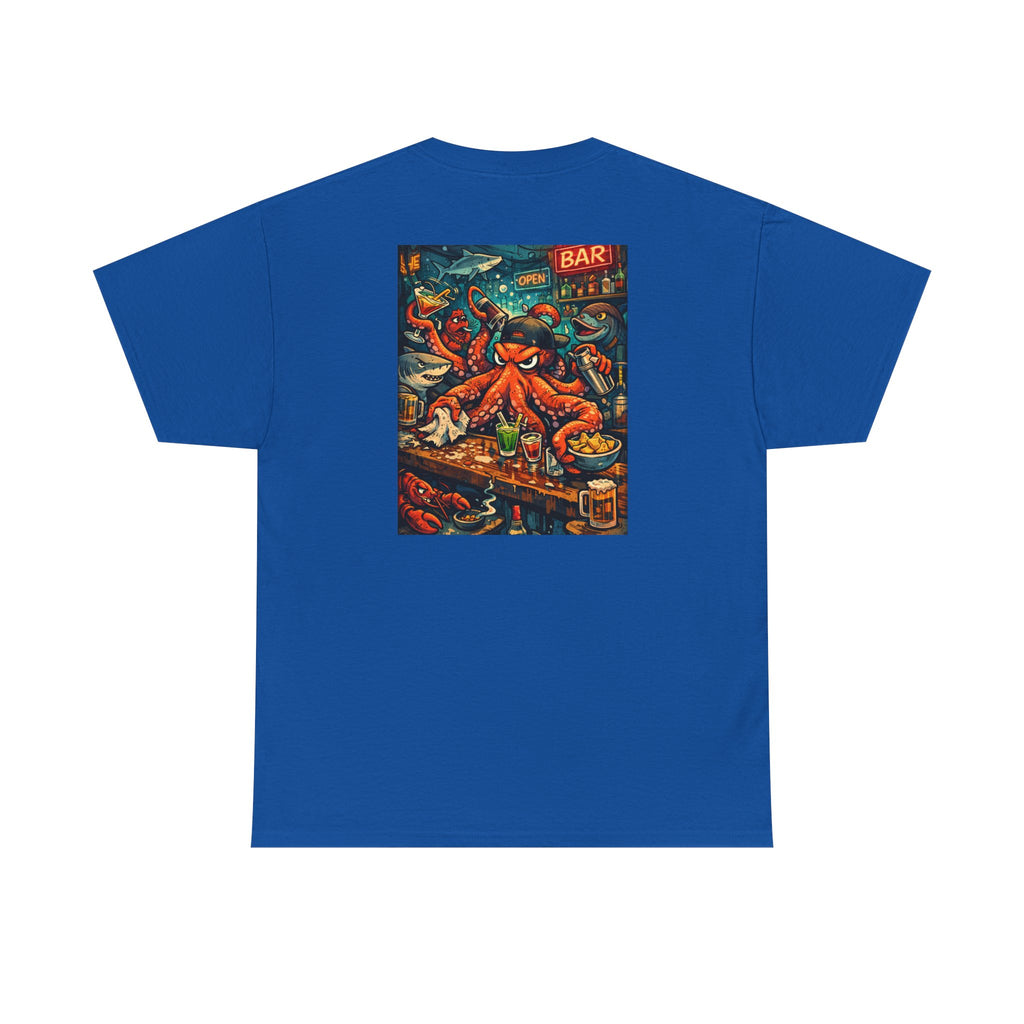 Octopus behind the bar multitasking - Graphic T-Shirt