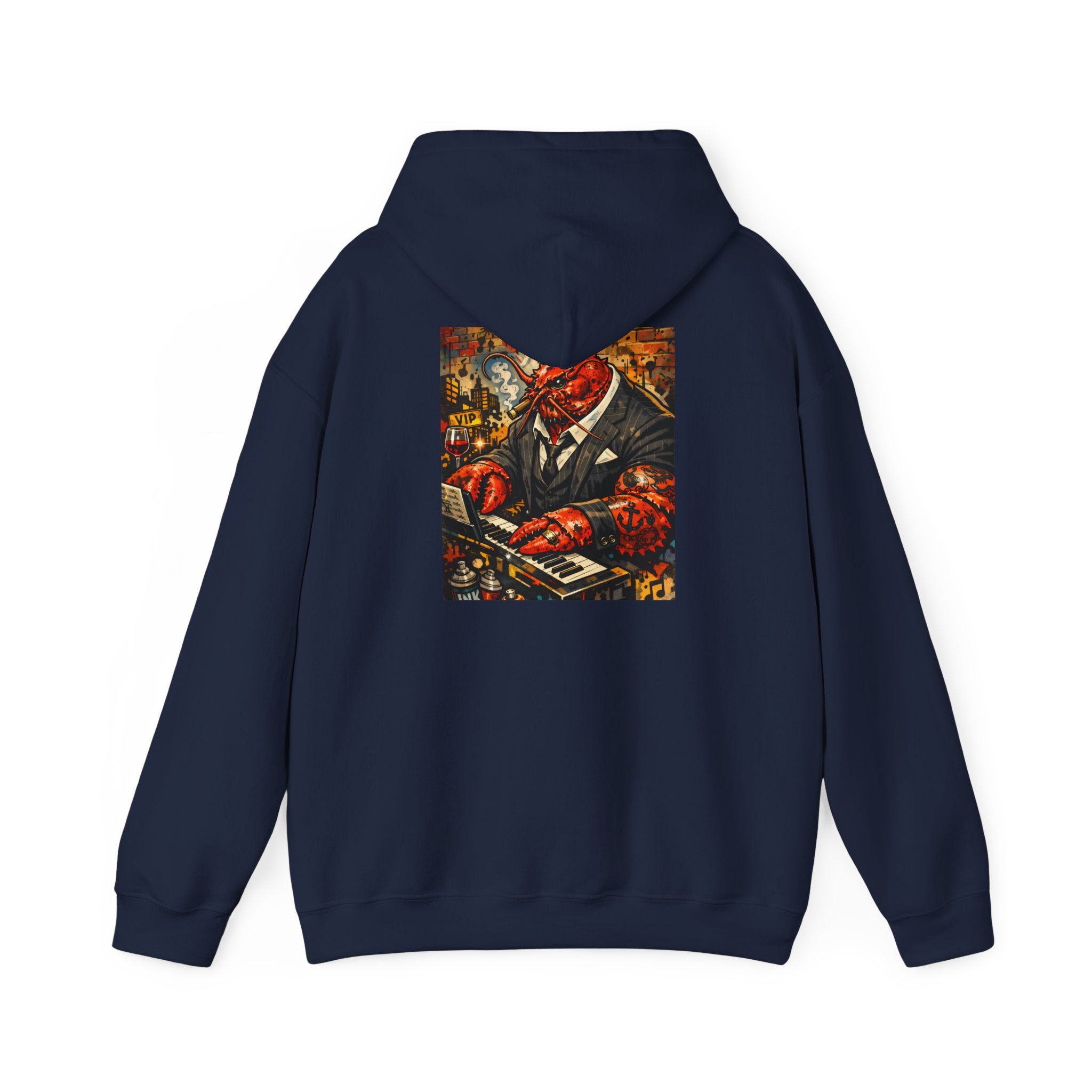 Lobster plays piano too - Graphic Hoodie