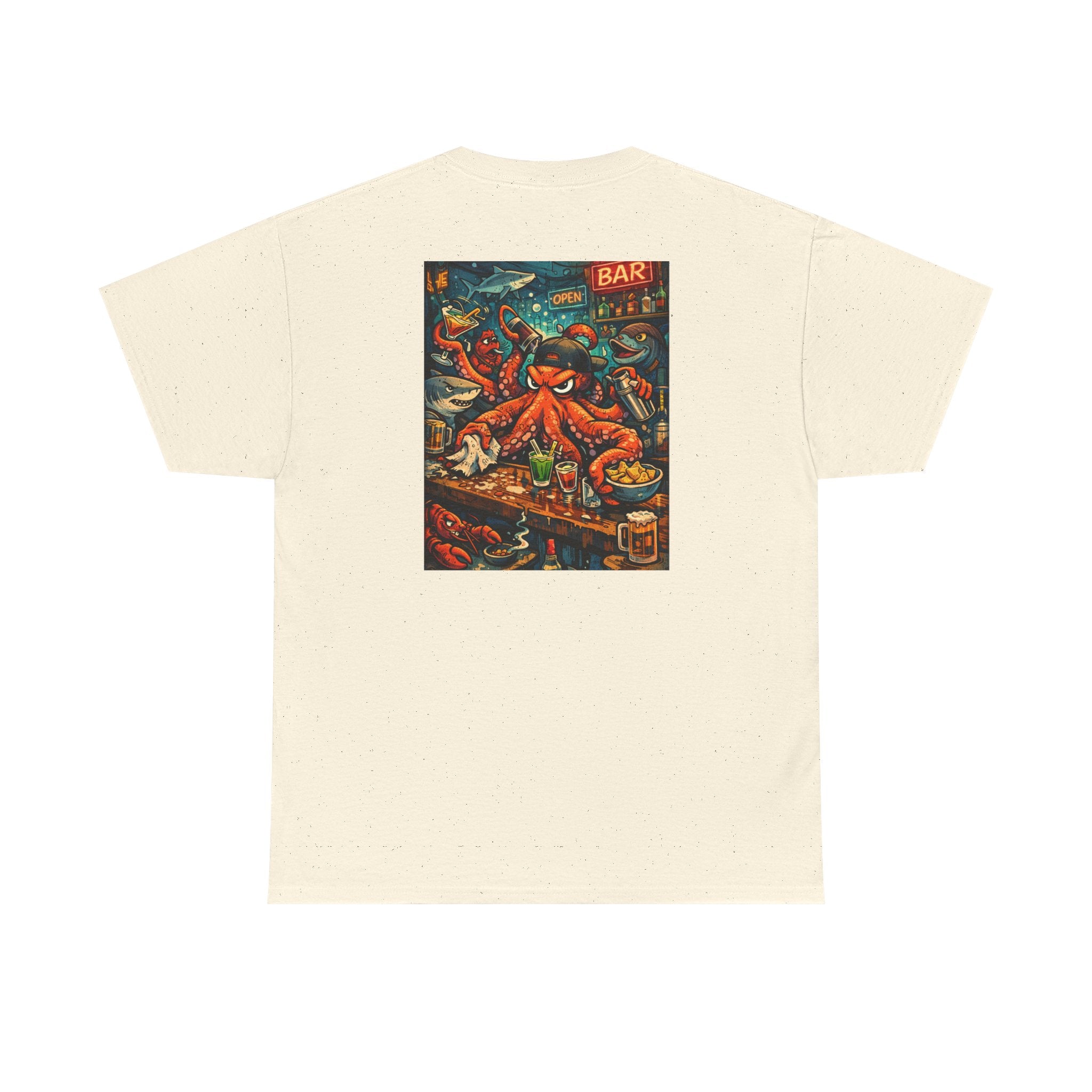 Octopus behind the bar multitasking - Graphic T-Shirt
