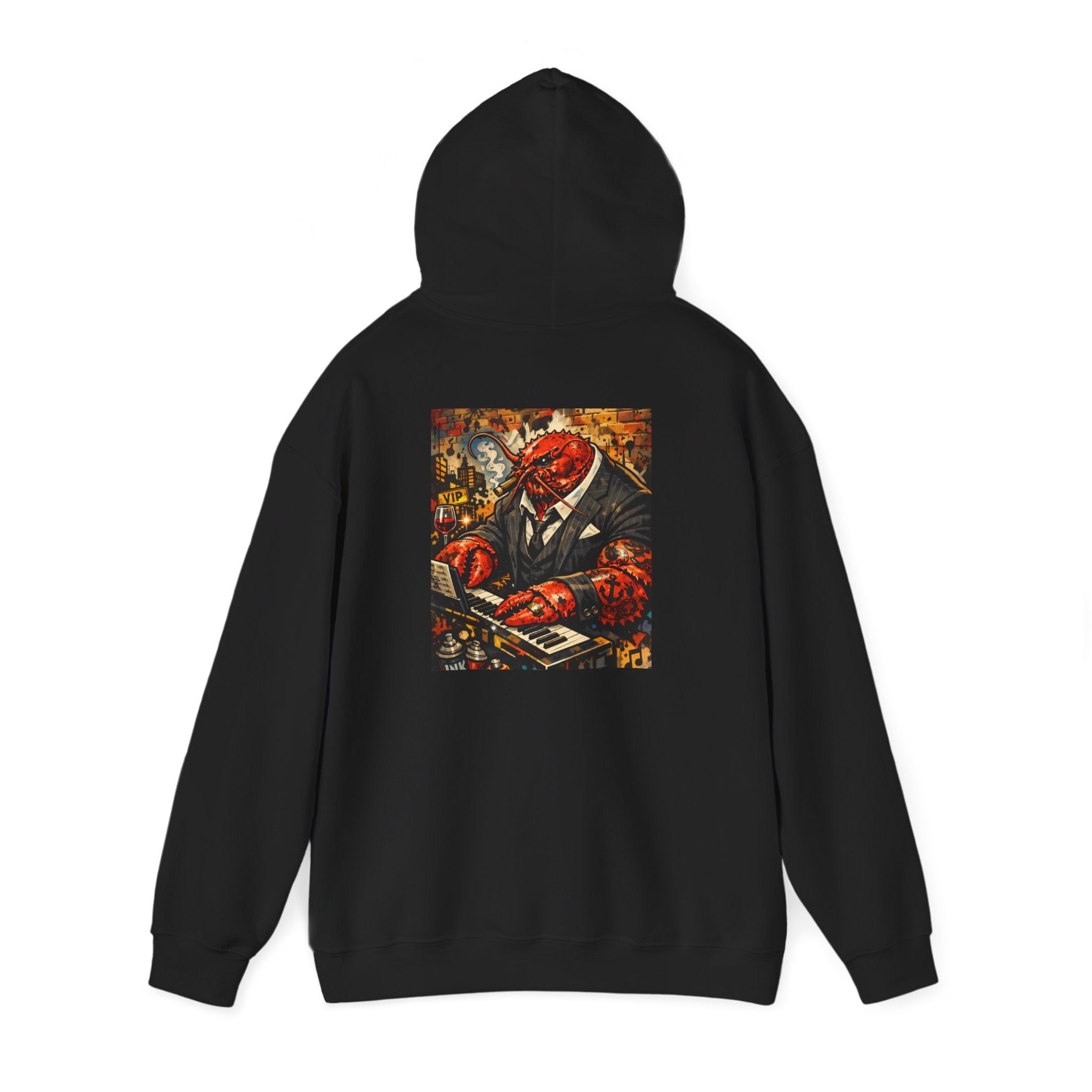 Lobster plays piano too - Graphic Hoodie