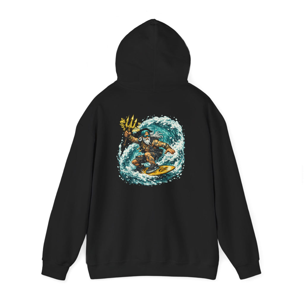 Poseidon surfs - "Made under pressure. Made below sea level."- Graphic hoodie
