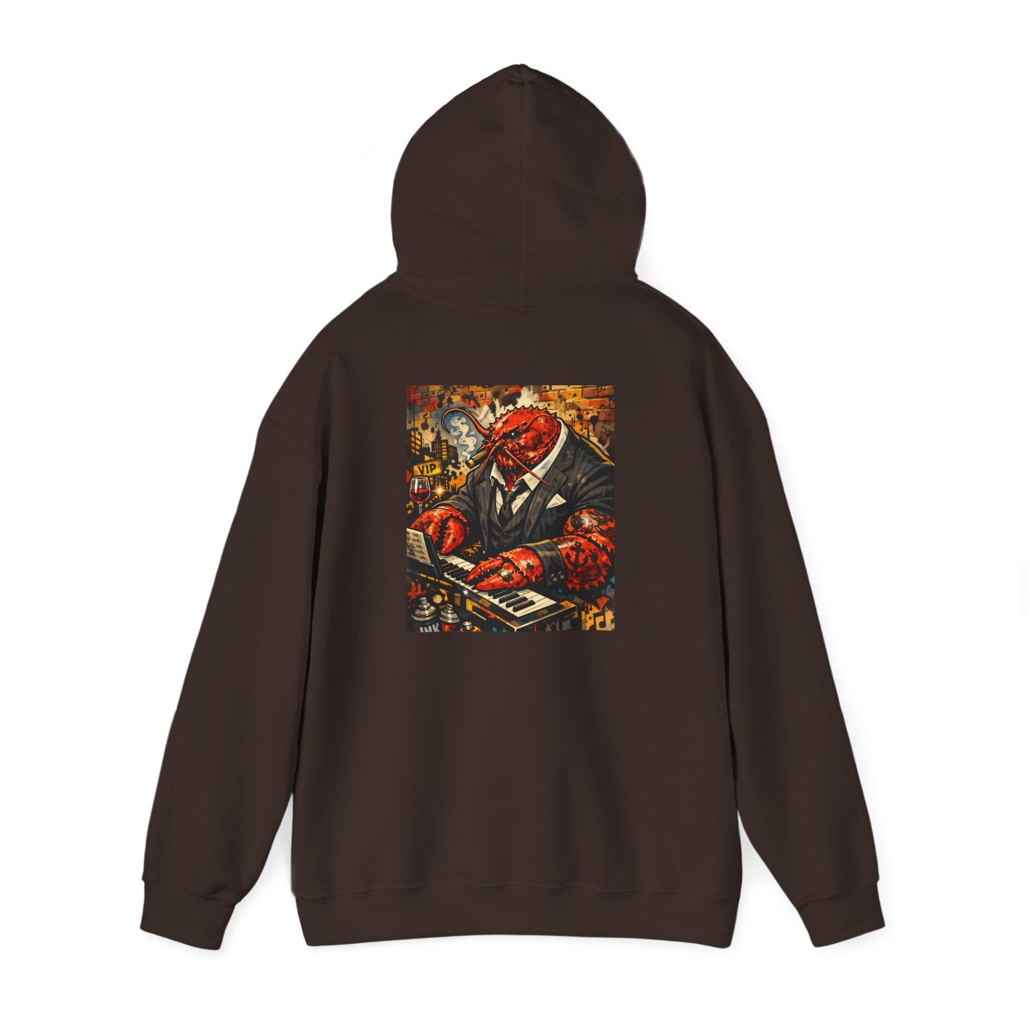 Lobster plays piano too - Graphic Hoodie
