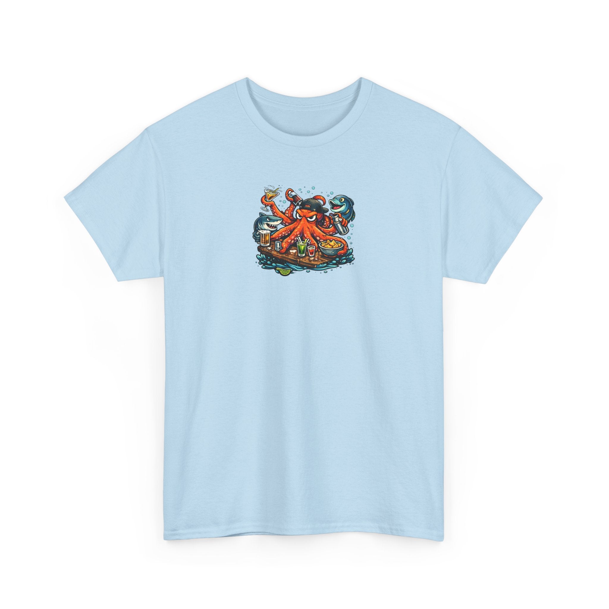 Octopus behind the bar multitasking - Graphic T-Shirt