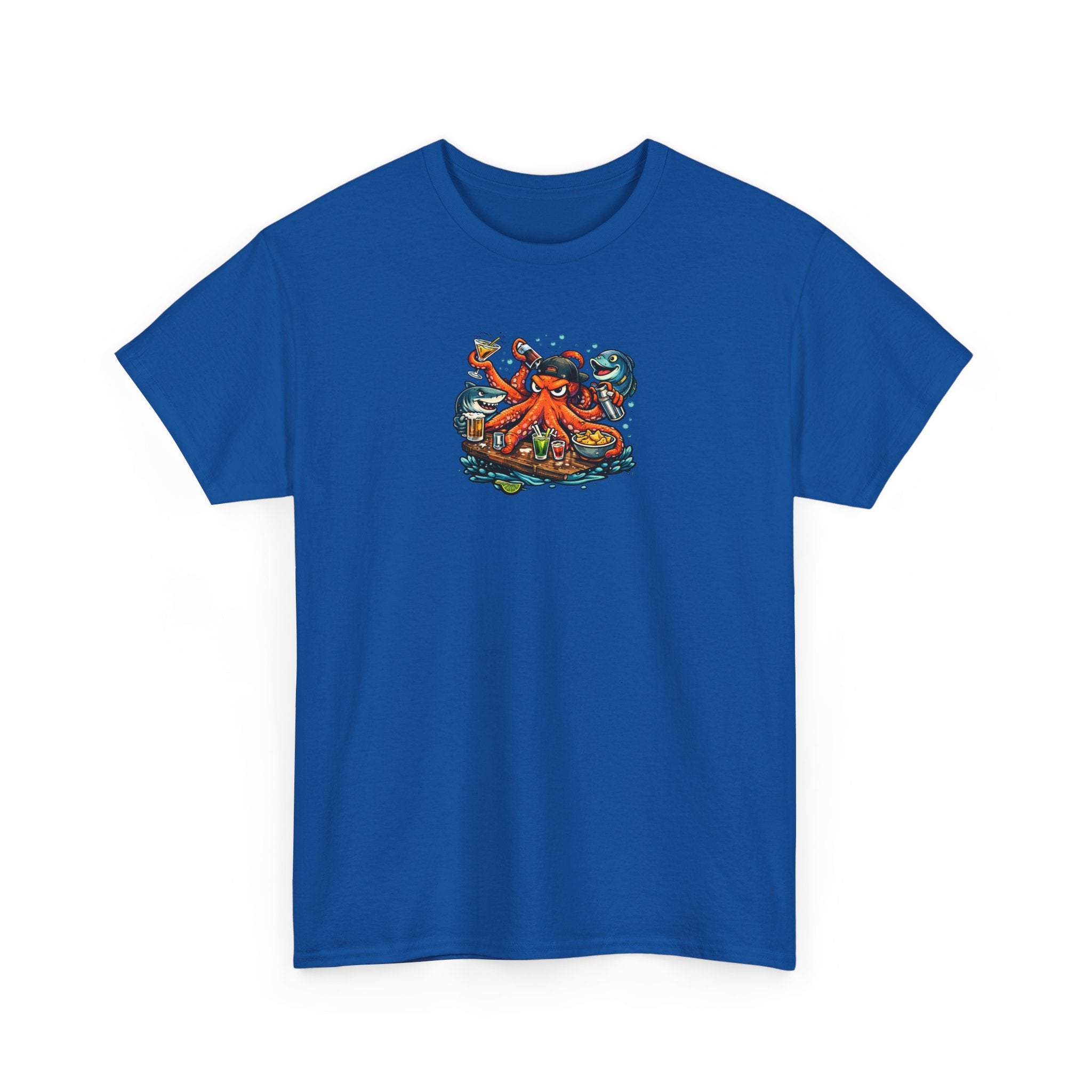 Octopus behind the bar multitasking - Graphic T-Shirt