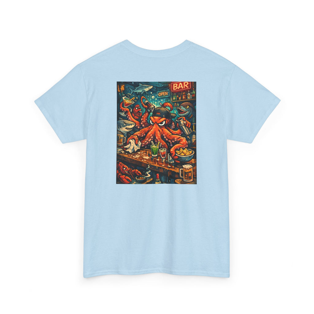 Octopus behind the bar multitasking - Graphic T-Shirt