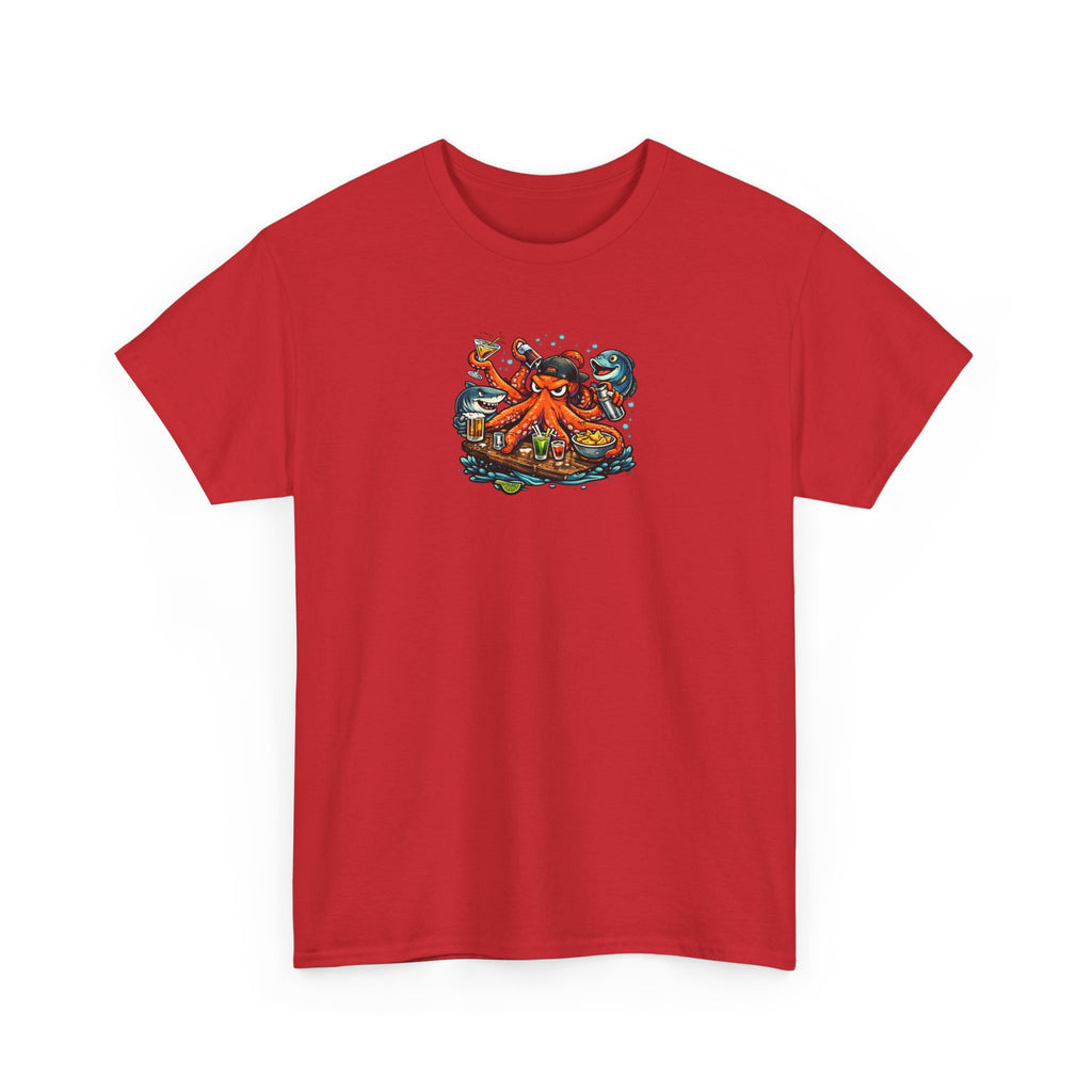Octopus behind the bar multitasking - Graphic T-Shirt