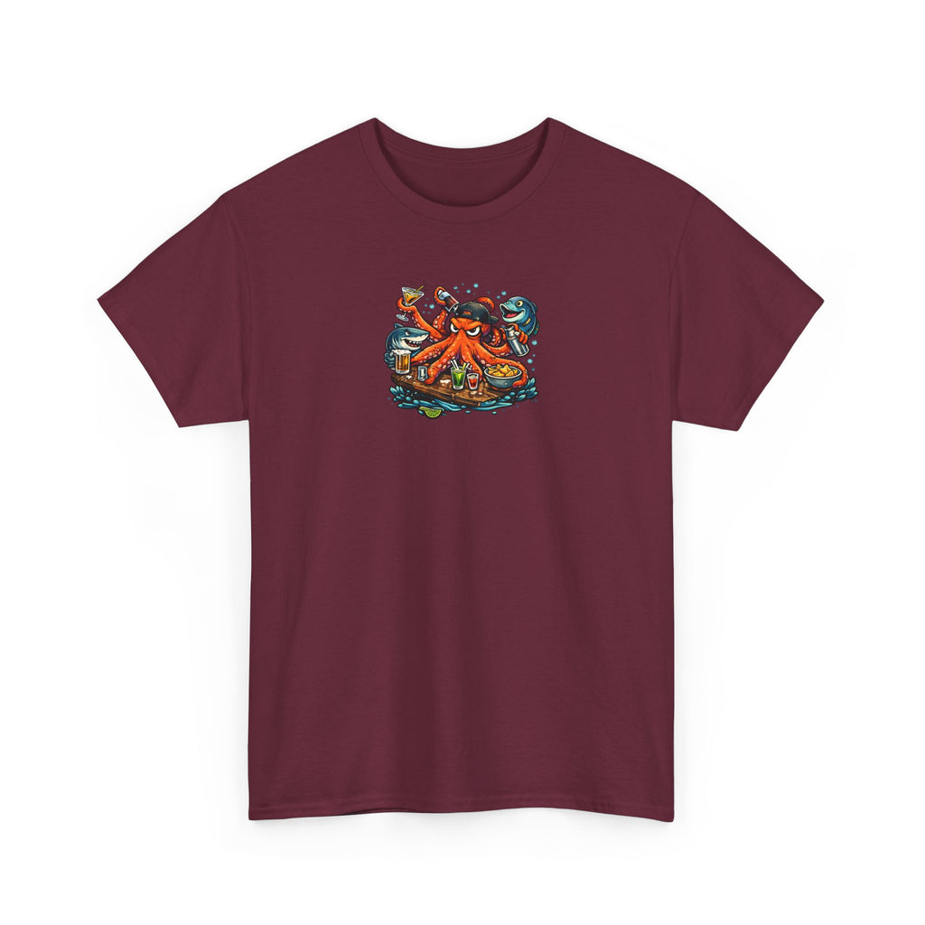 Octopus behind the bar multitasking - Graphic T-Shirt