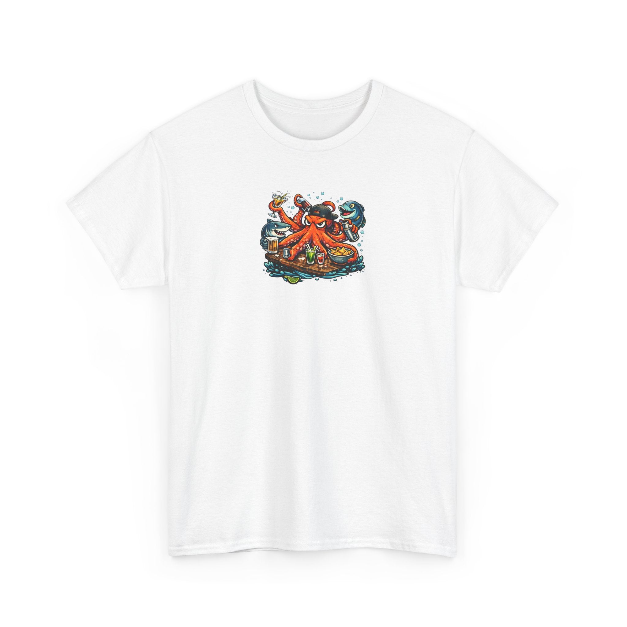 Octopus behind the bar multitasking - Graphic T-Shirt