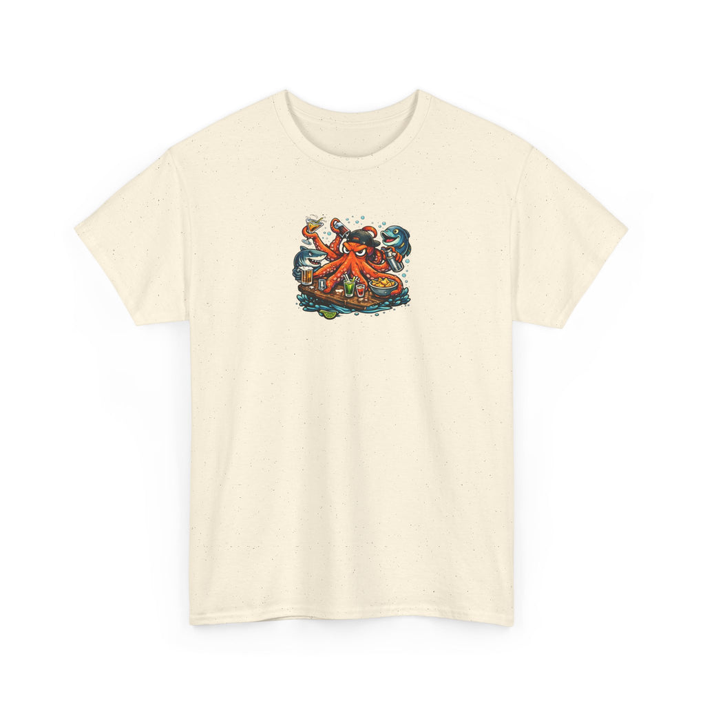 Octopus behind the bar multitasking - Graphic T-Shirt