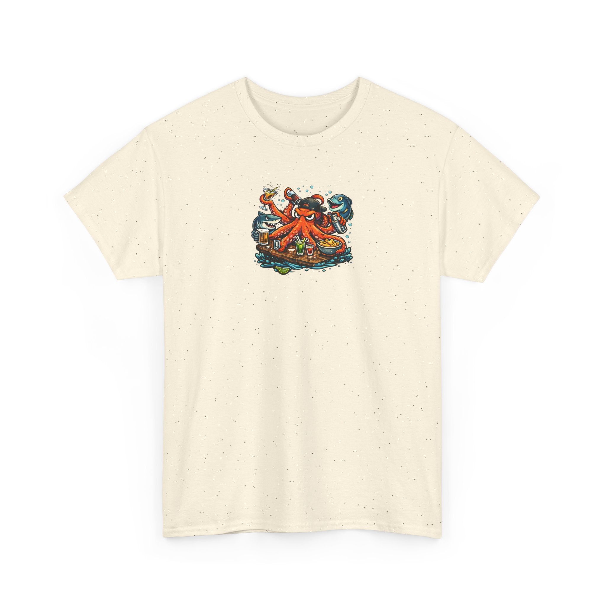 Octopus behind the bar multitasking - Graphic T-Shirt