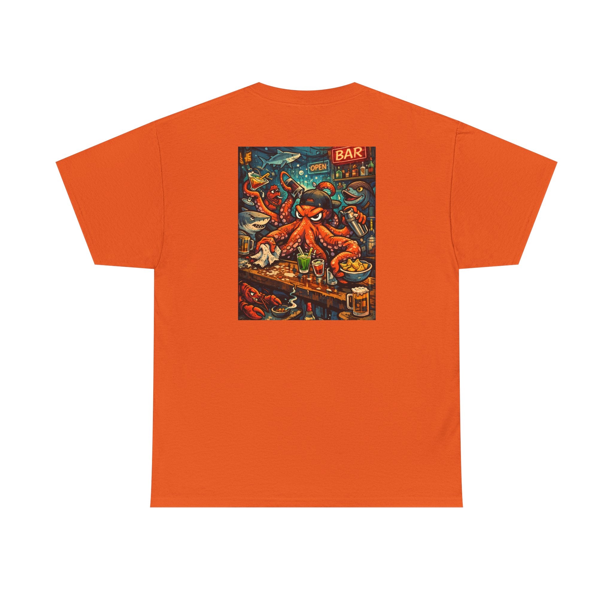 Octopus behind the bar multitasking - Graphic T-Shirt