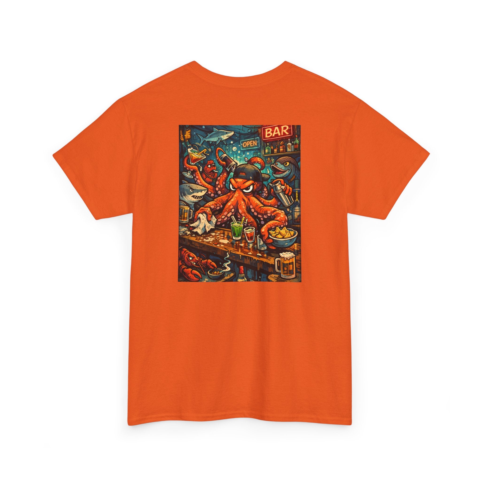 Octopus behind the bar multitasking - Graphic T-Shirt